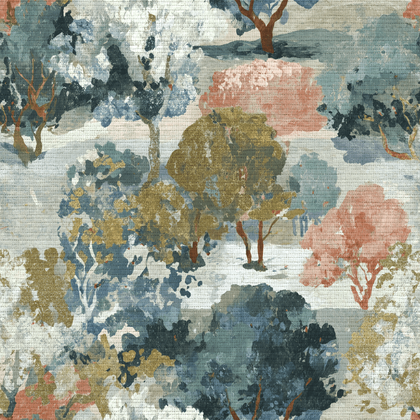 The Old Orchard Faux Grasscloth Wallpaper - Lemon Park