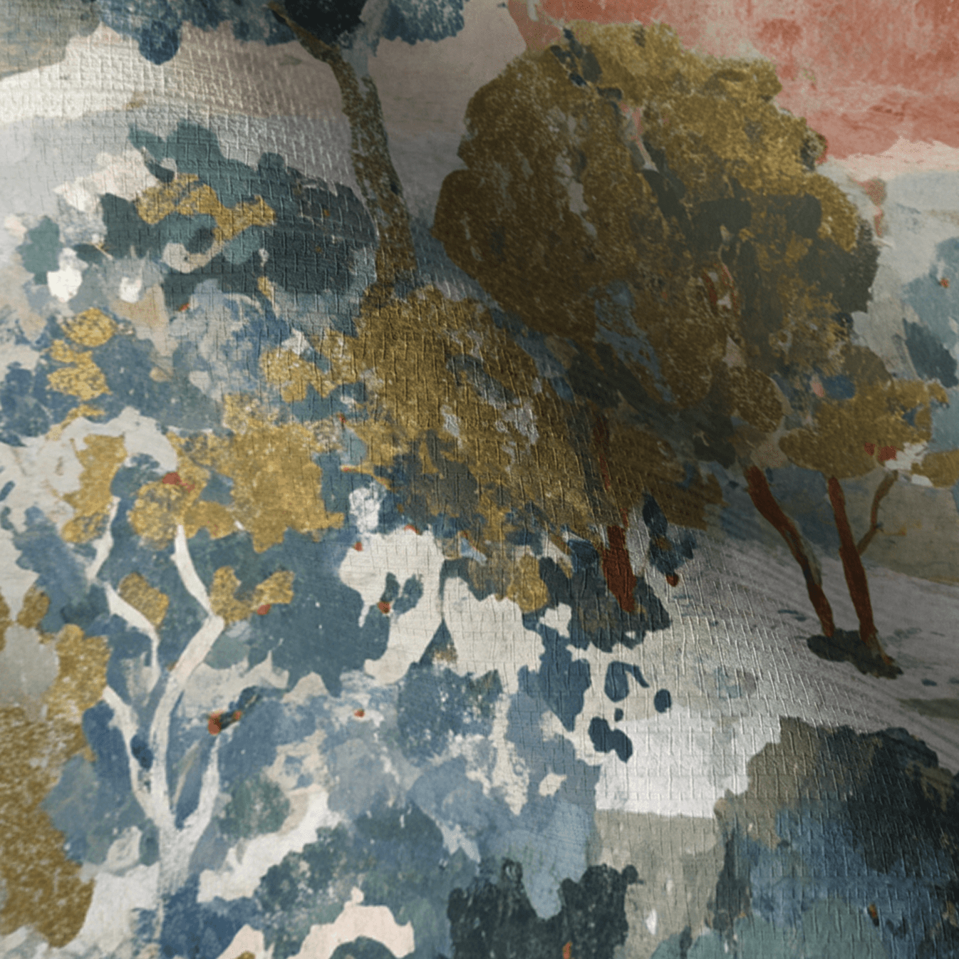The Old Orchard Faux Grasscloth Wallpaper - Lemon Park