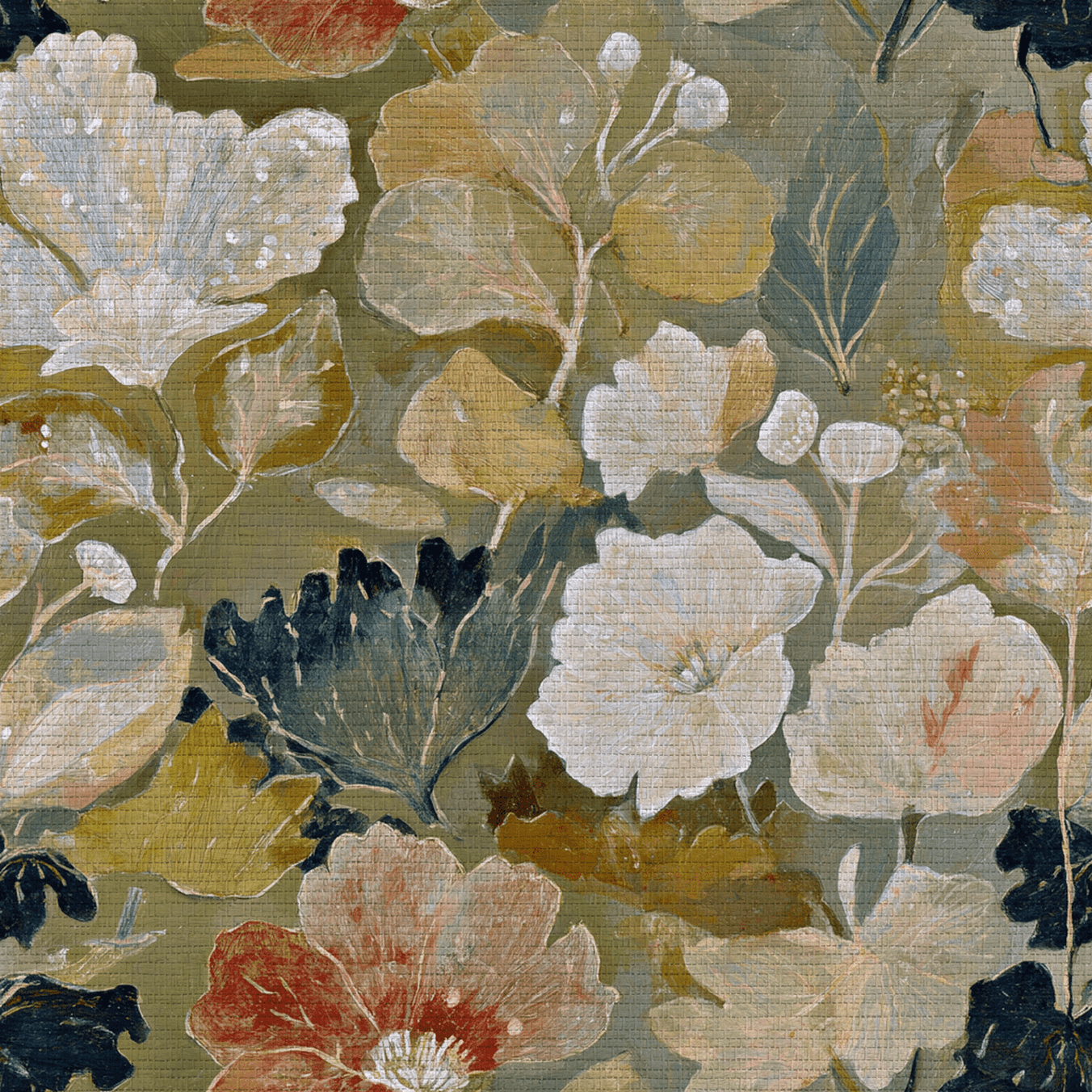The Quiet Petal Faux Grasscloth Wallpaper - Lemon Park