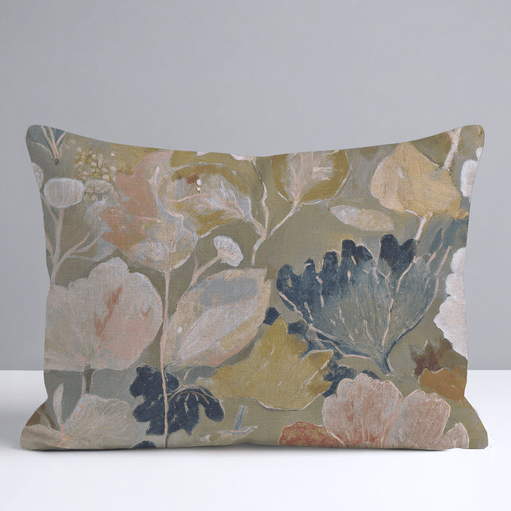 The Quiet Petal Throw Pillow - Lemon Park