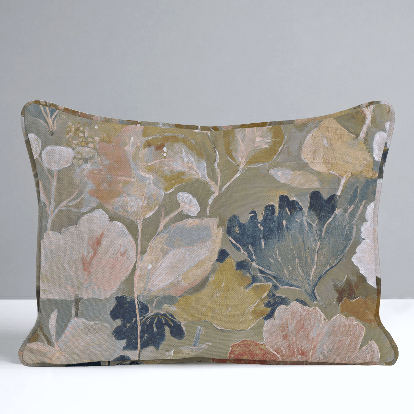 The Quiet Petal Throw Pillow - Lemon Park