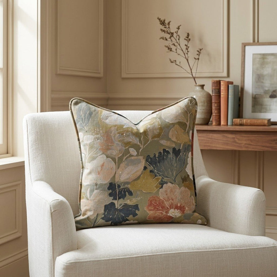 The Quiet Petal Throw Pillow - Lemon Park