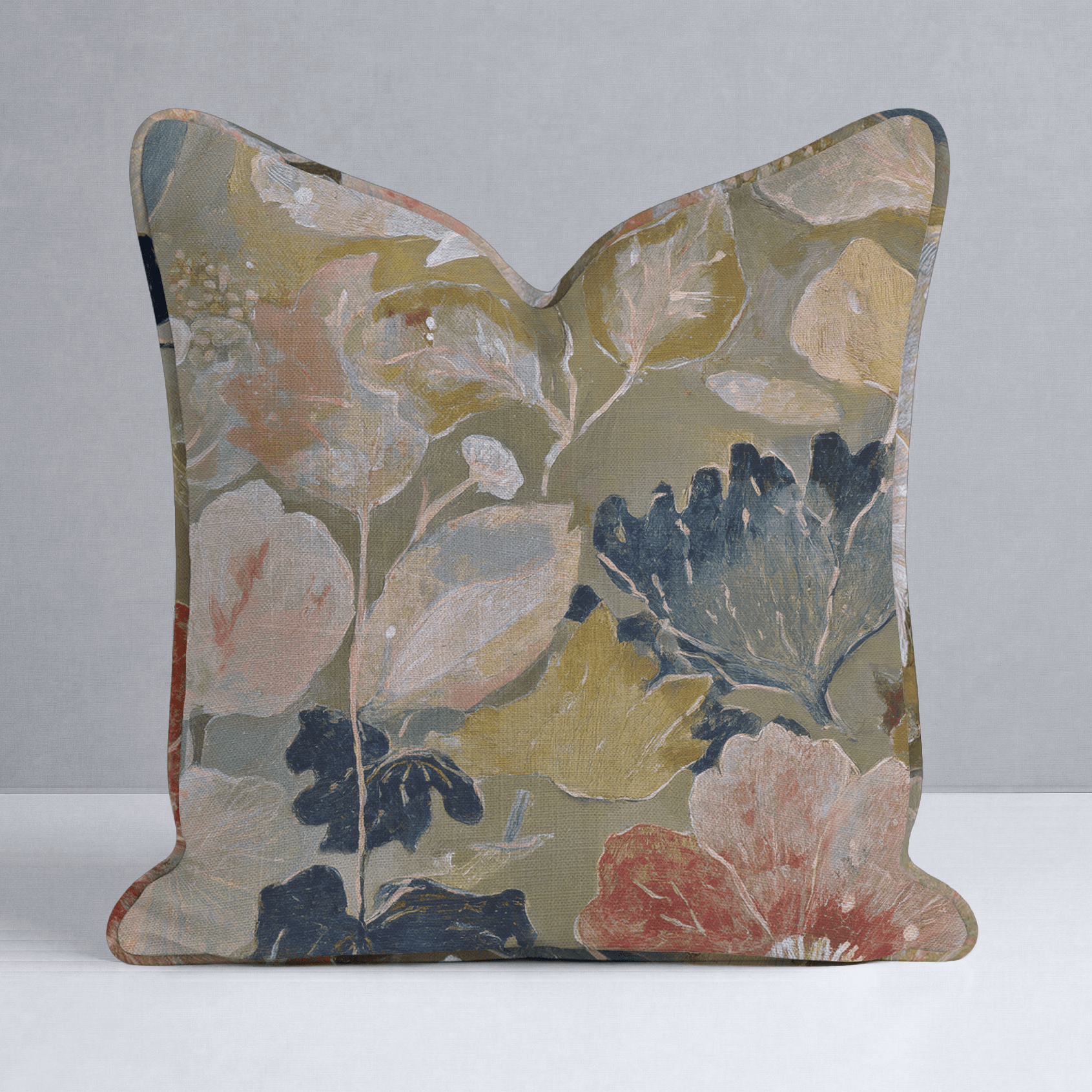 The Quiet Petal Throw Pillow - Lemon Park