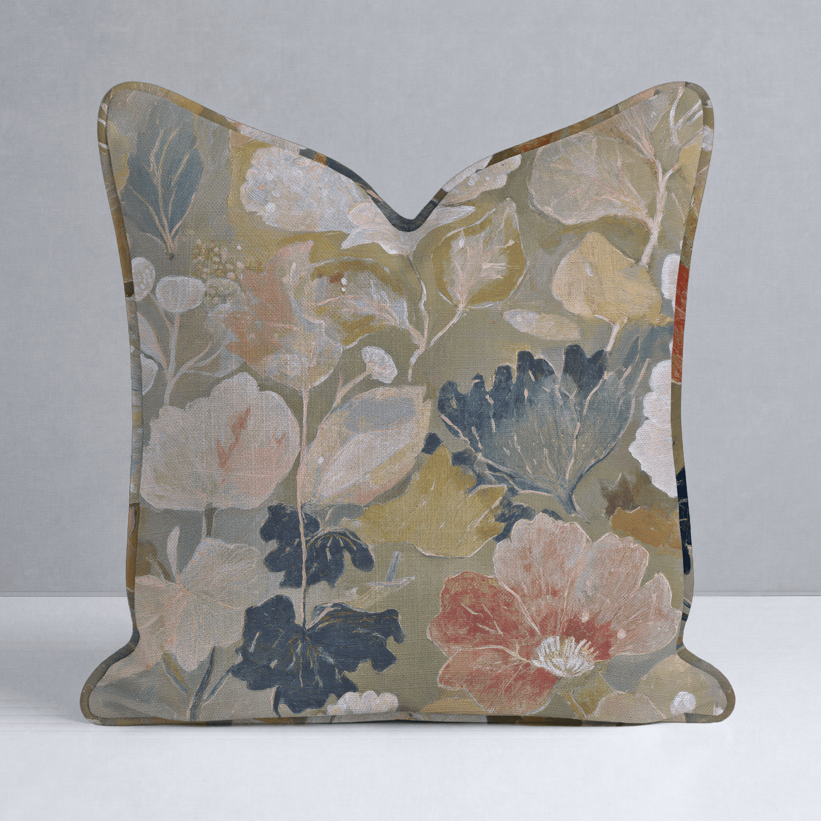 The Quiet Petal Throw Pillow - Lemon Park