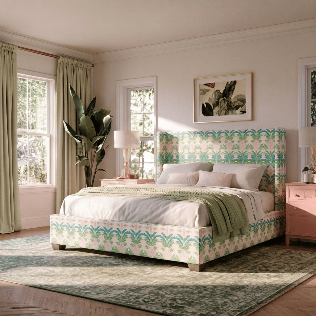 The Selene Bed in Bellagio Blush - Lemon Park