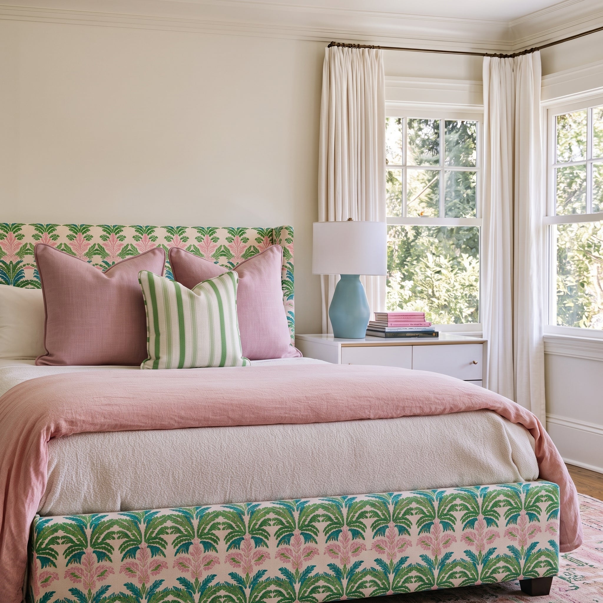 The Selene Bed in Bellagio Blush - Lemon Park