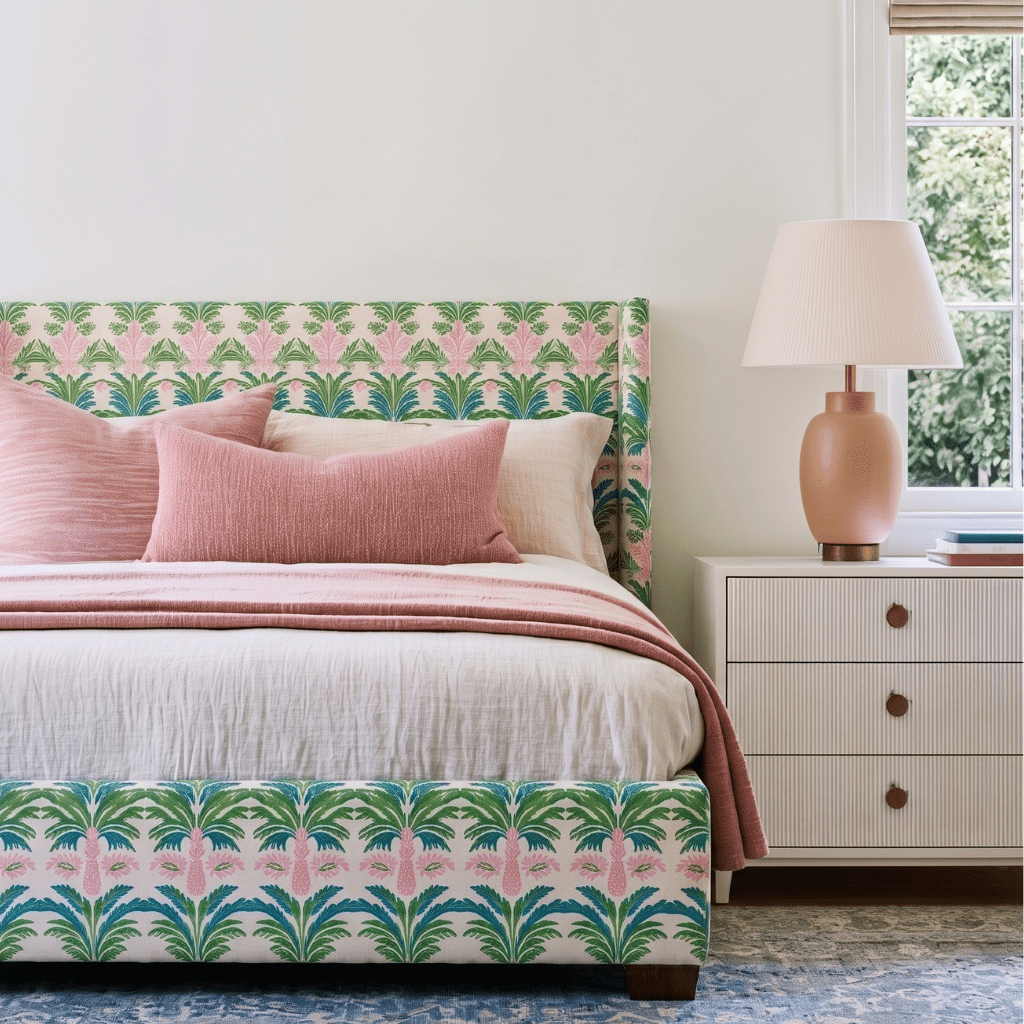 The Selene Bed in Bellagio Blush - Lemon Park