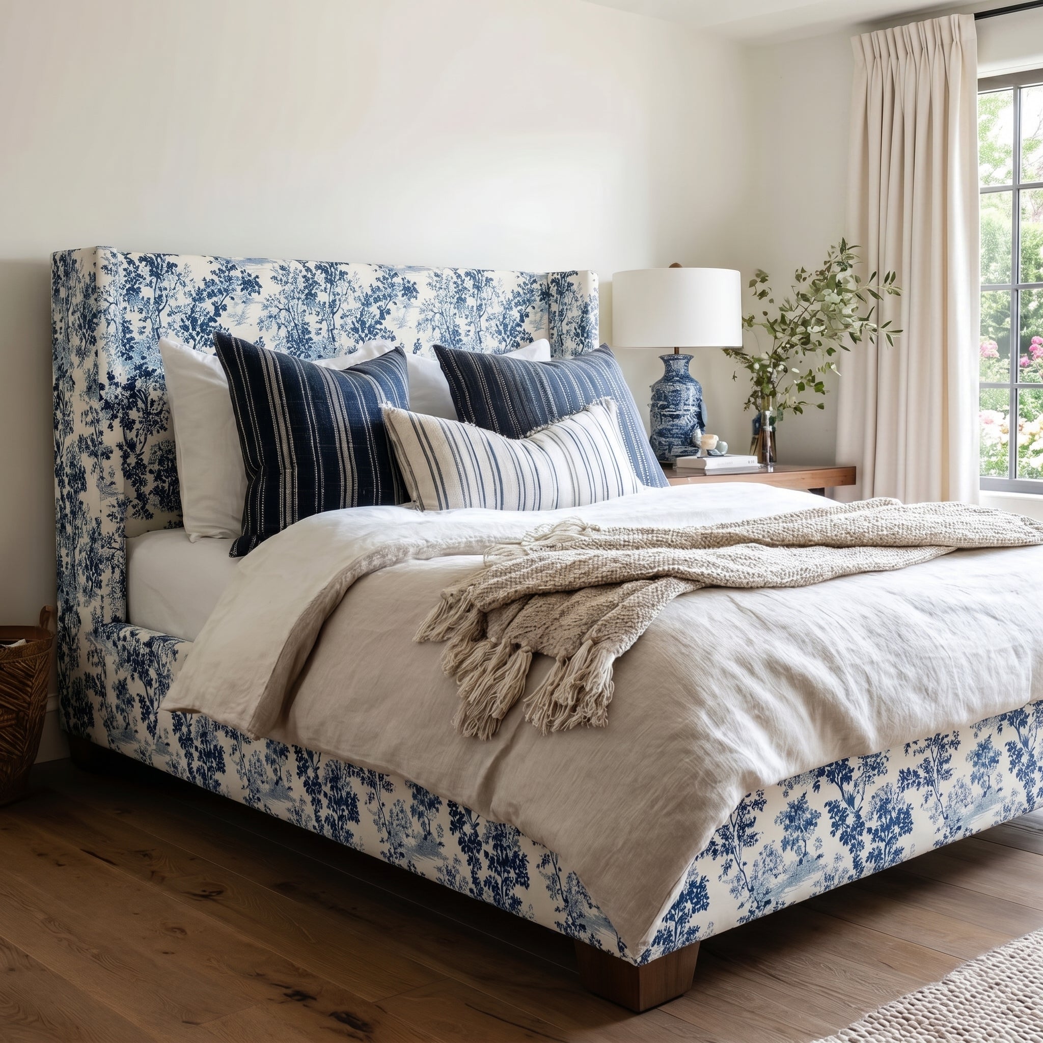 The Selene Bed in Benjamin - Lemon Park