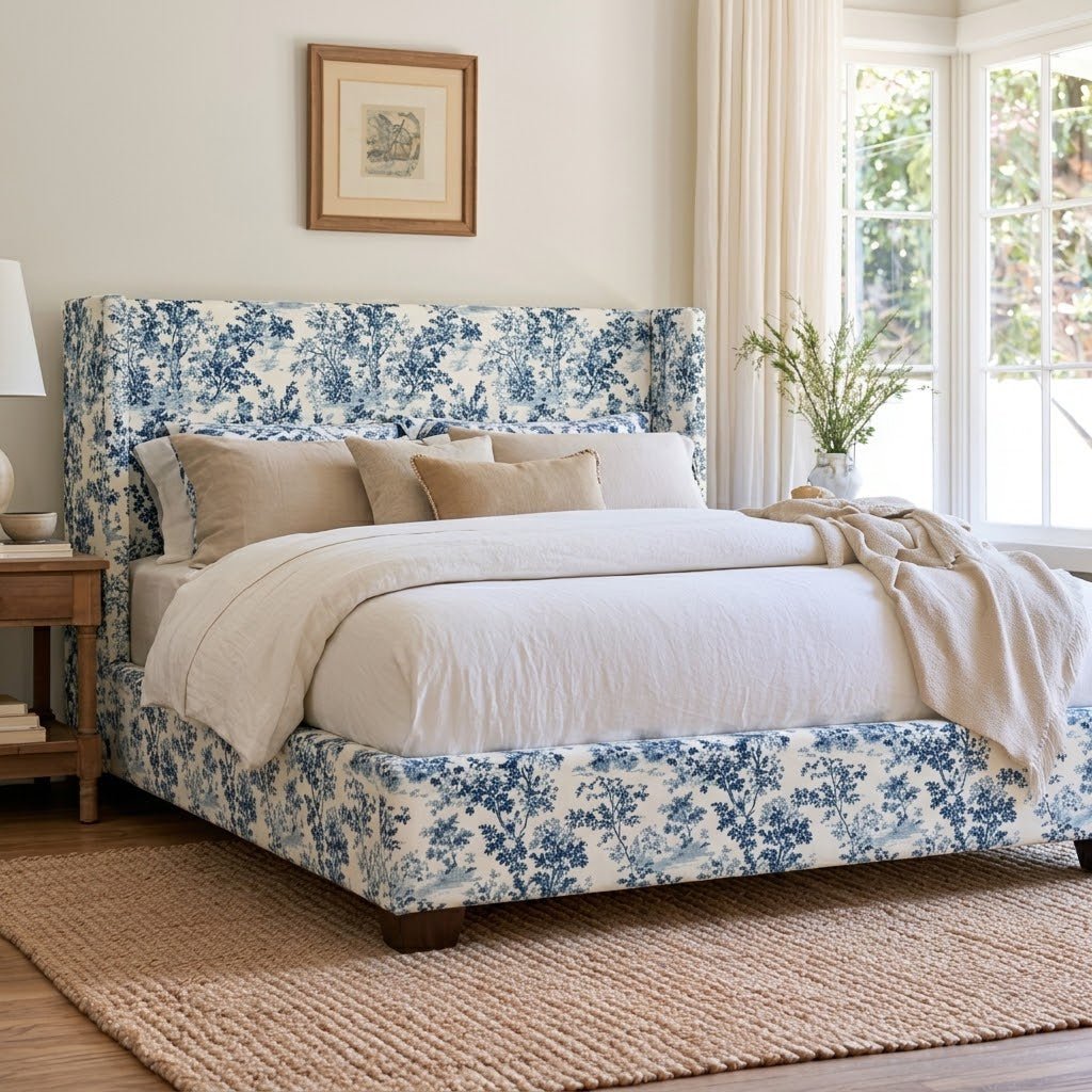 The Selene Bed in Benjamin - Lemon Park