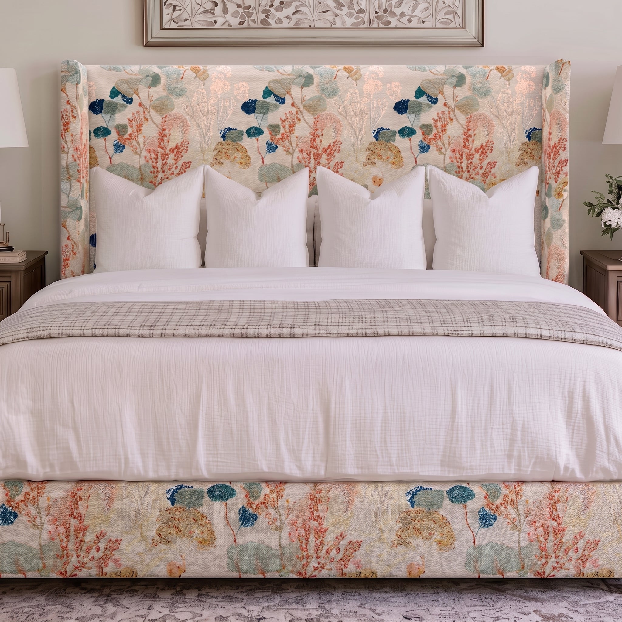 The Selene Bed in Hedgerow - Lemon Park