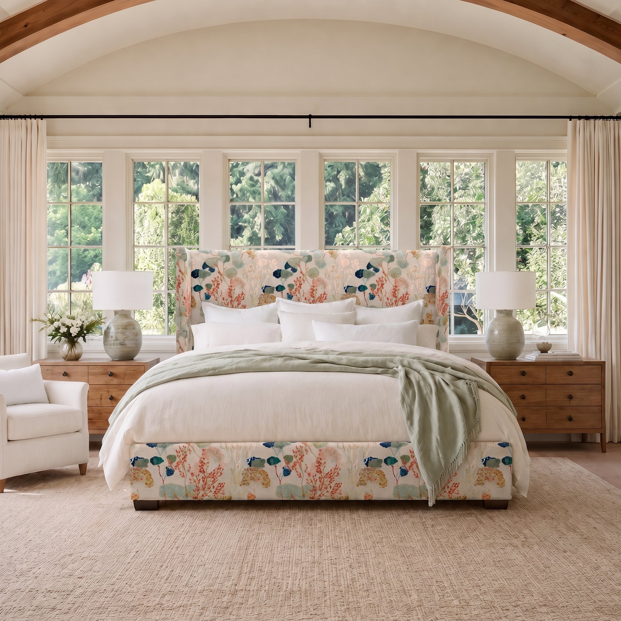 The Selene Bed in Hedgerow - Lemon Park