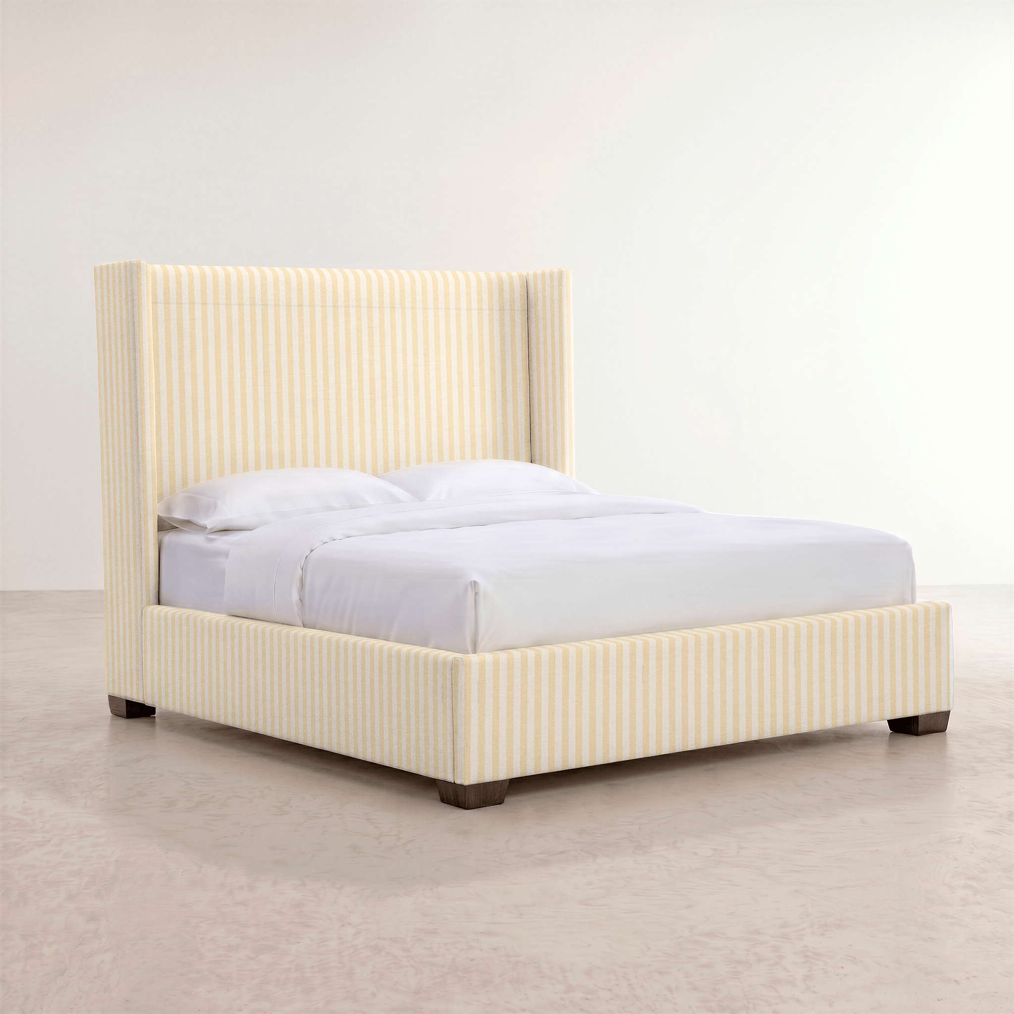 The Selene Bed in Juliet's Garden Easter Yellow Stripe - Lemon Park