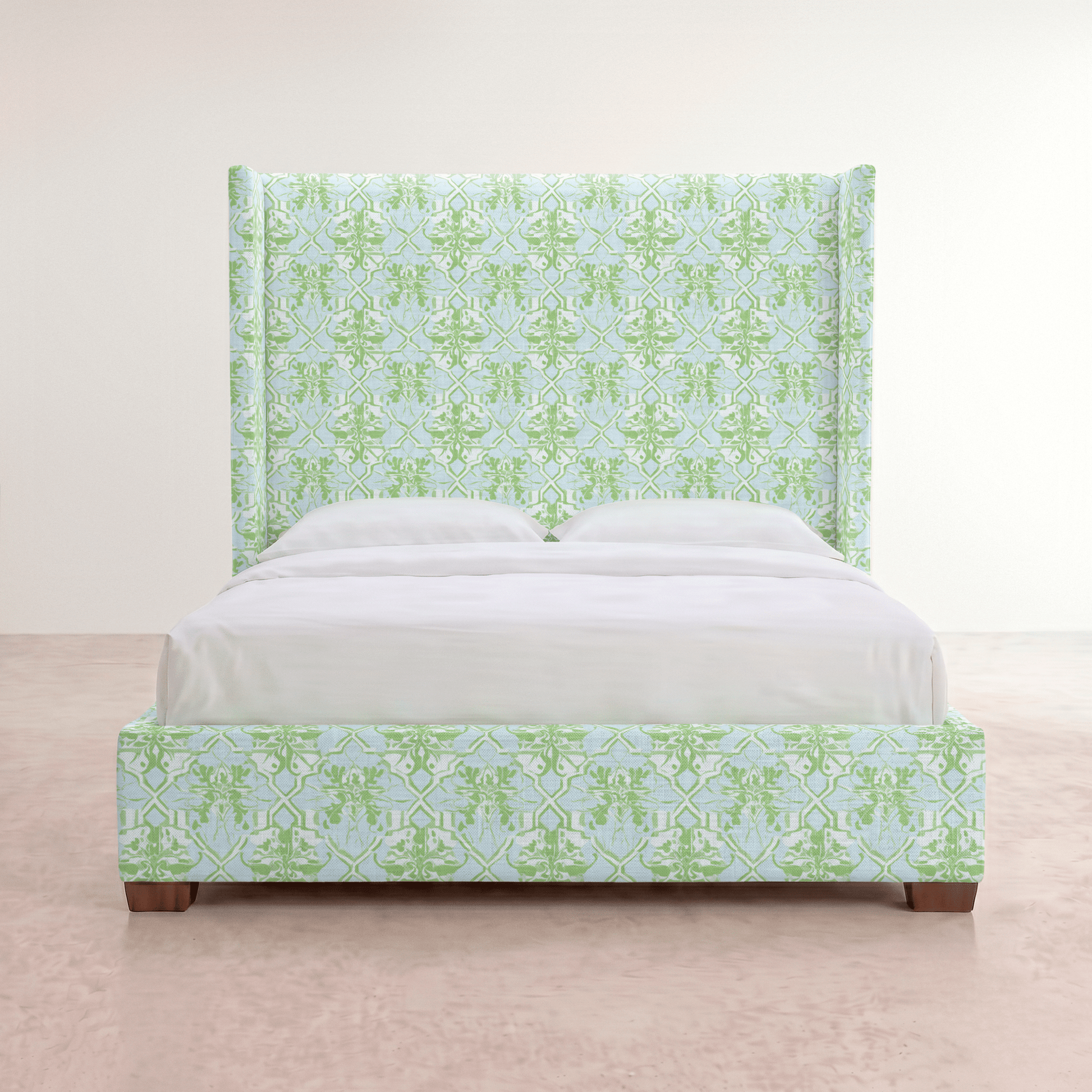 The Selene Bed in Key Lime - Lemon Park