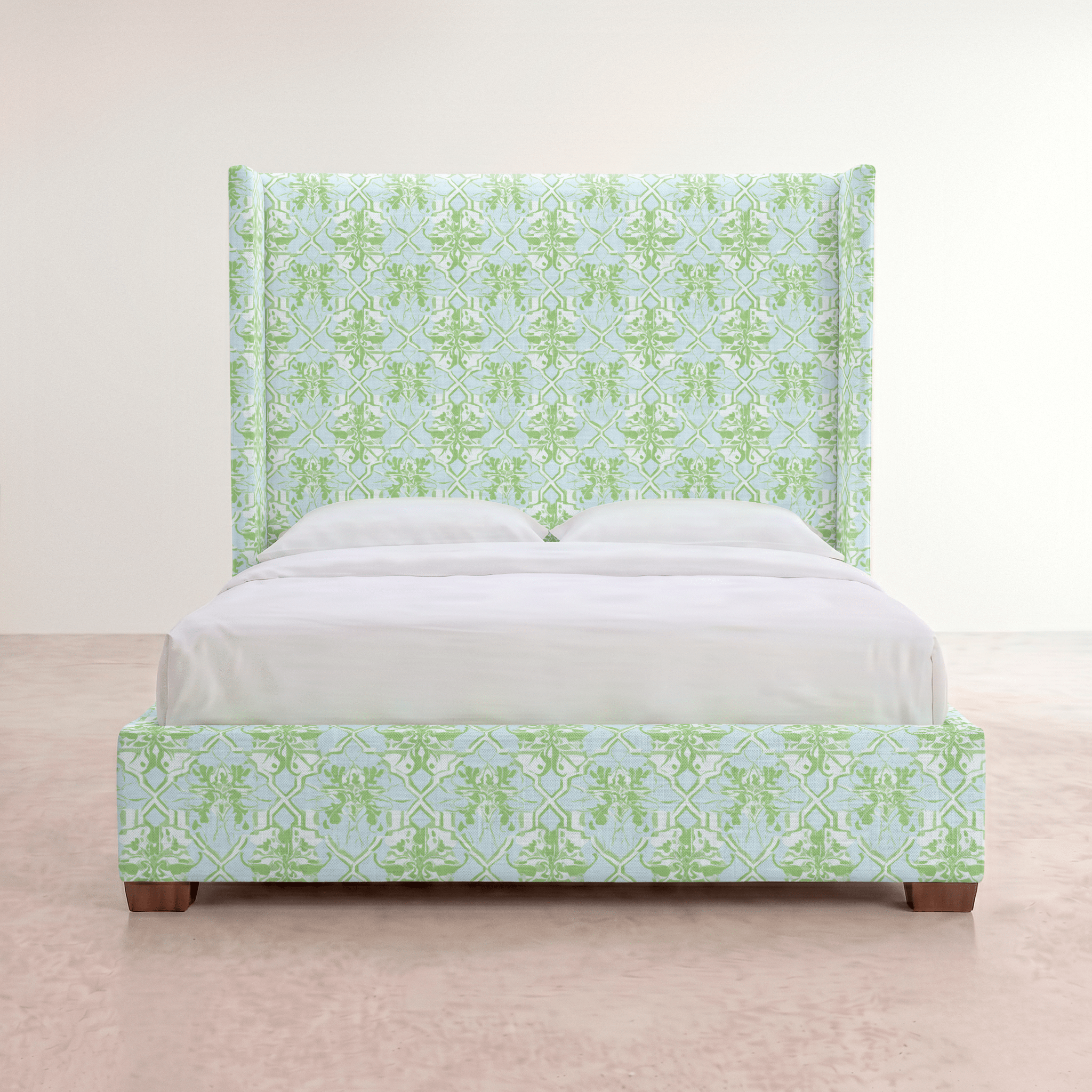 The Selene Bed in Key Lime - Lemon Park