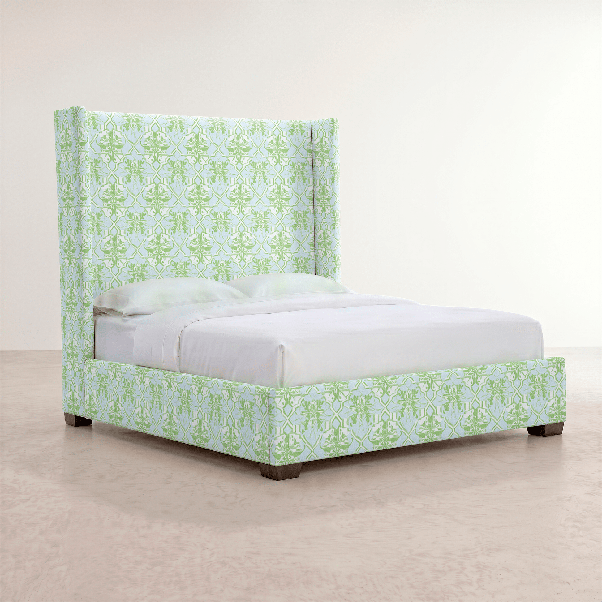 The Selene Bed in Key Lime - Lemon Park