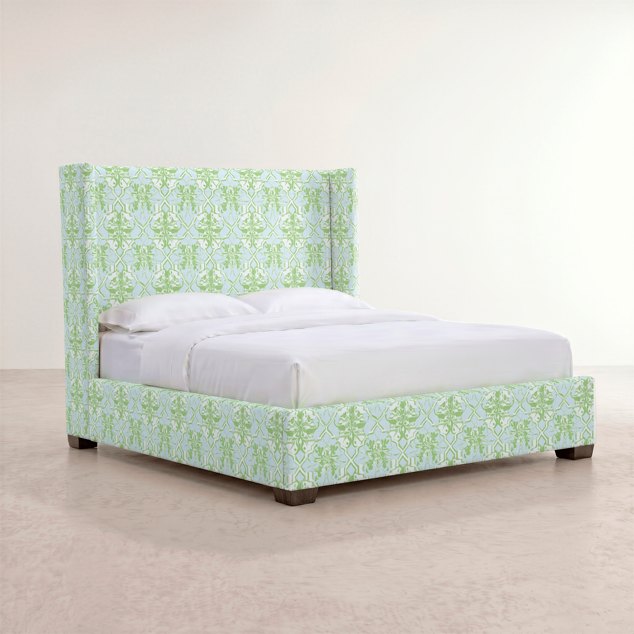 The Selene Bed in Key Lime - Lemon Park
