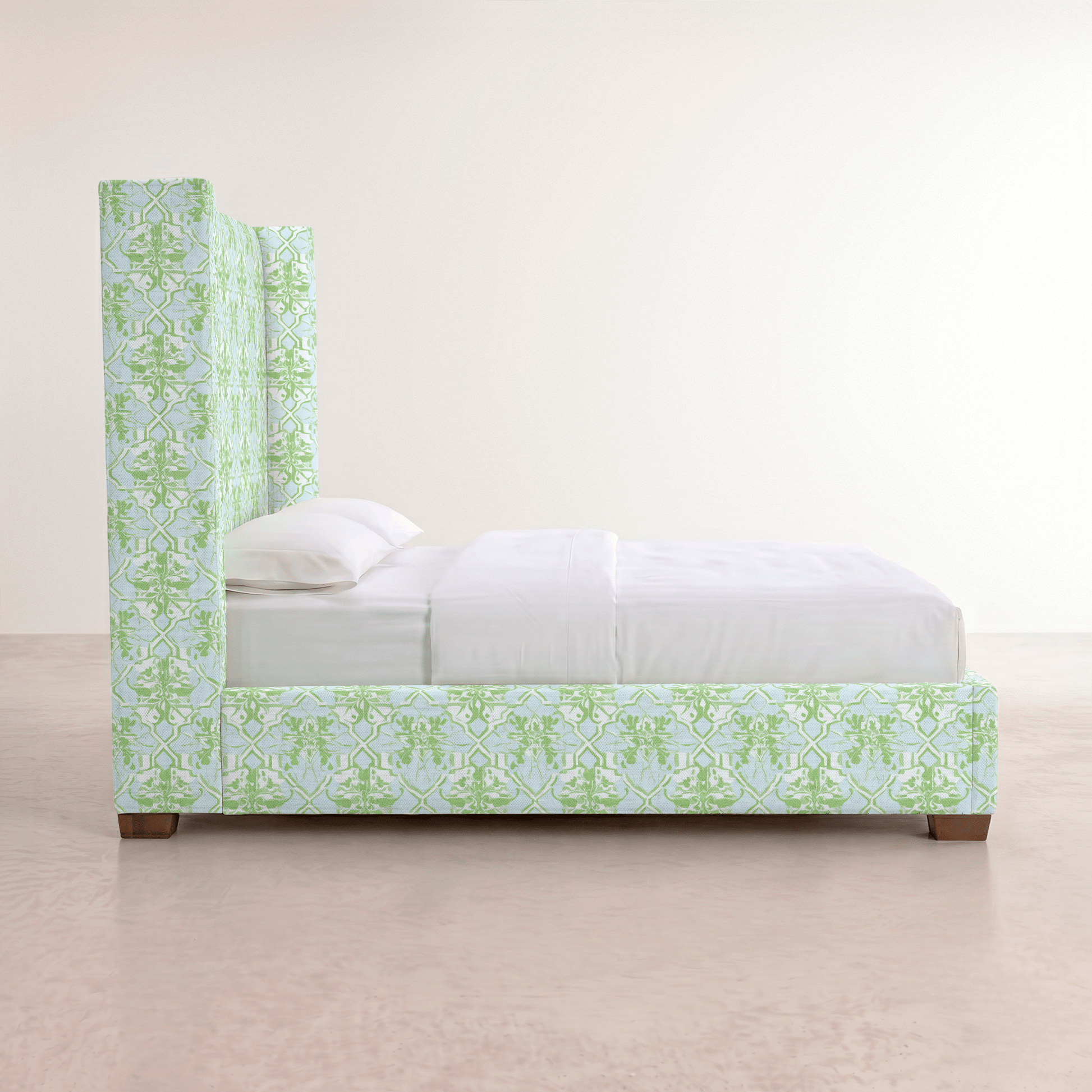 The Selene Bed in Key Lime - Lemon Park
