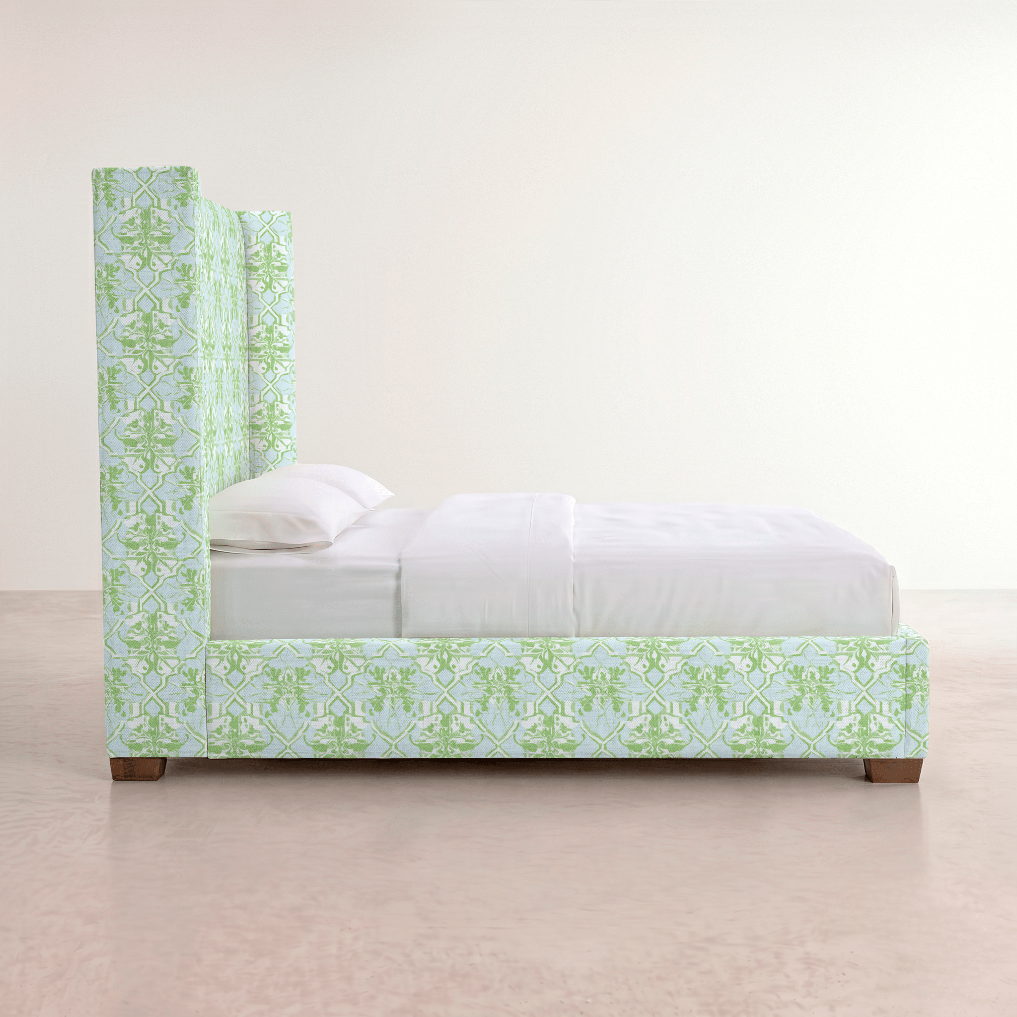 The Selene Bed in Key Lime - Lemon Park