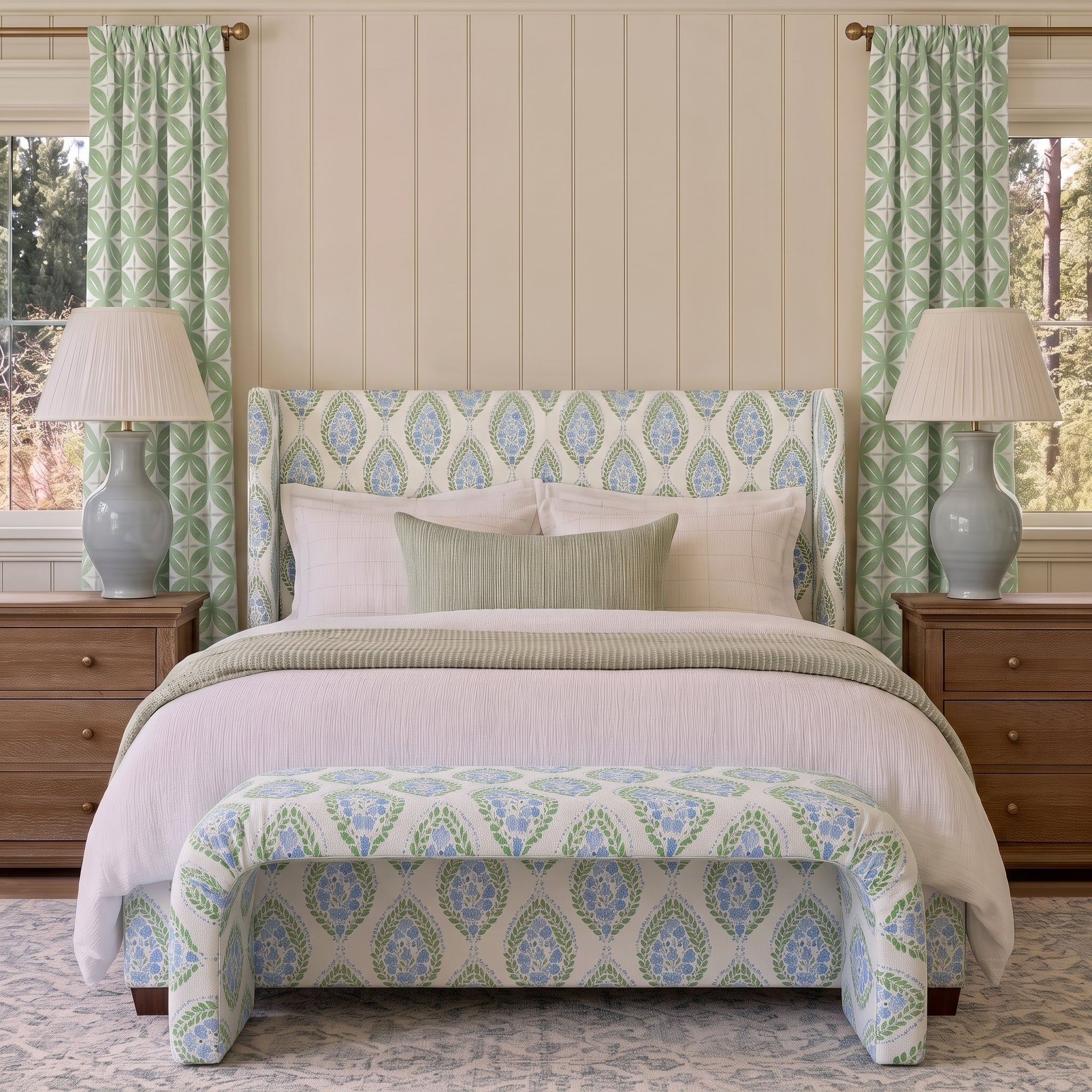 The Selene Bed in Leaf Me Be - Lemon Park