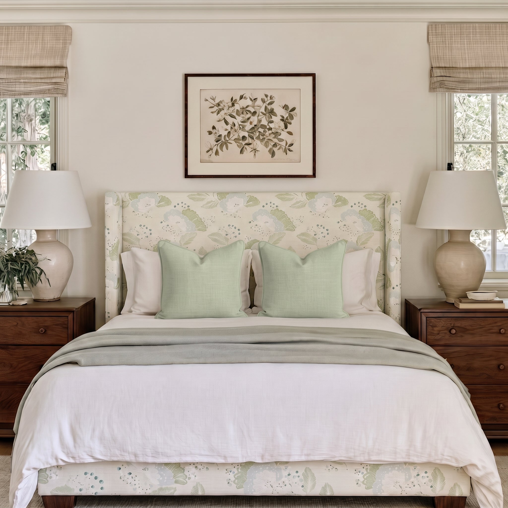 The Selene Bed in Mint to Be - Lemon Park