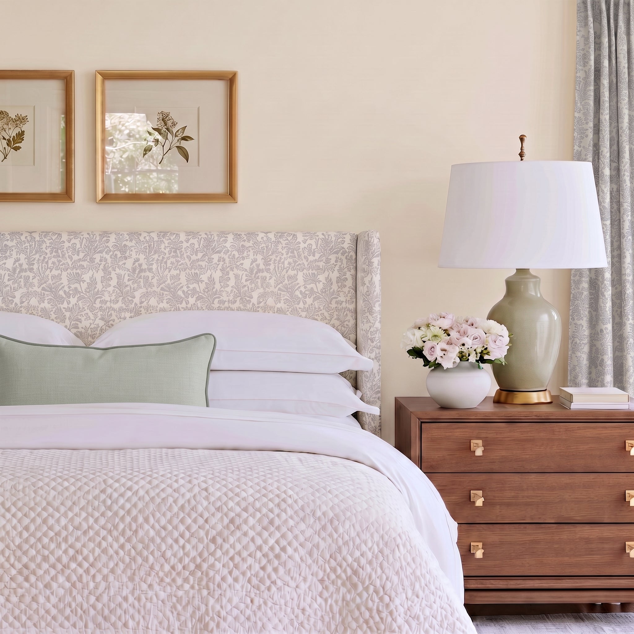 The Selene Bed in Ruby Nell - Lemon Park