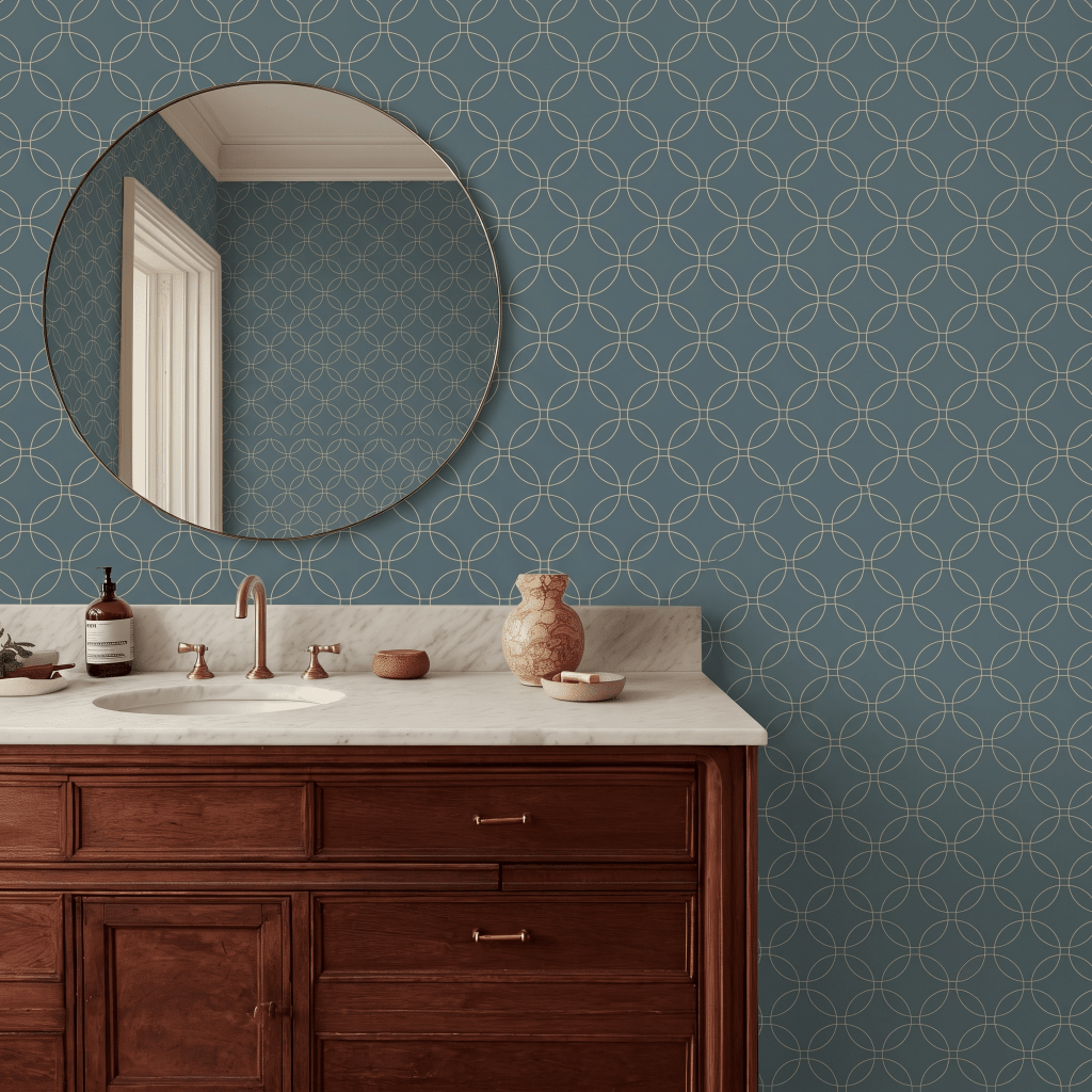 The Silk Garden Aegean Diamond Wallpaper - Lemon Park