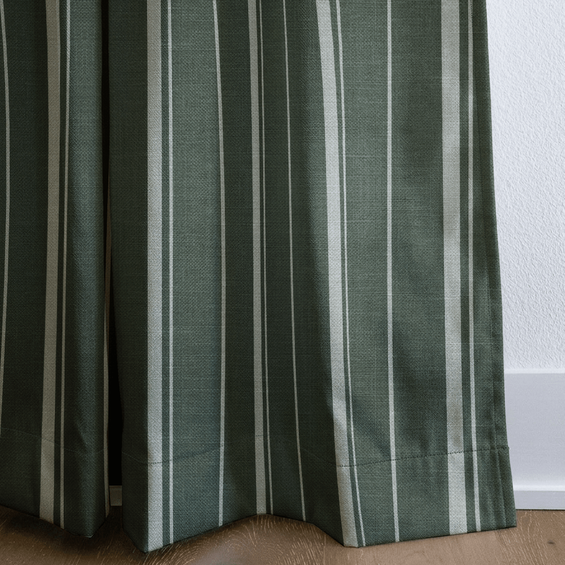 The Silk Garden Evergreen Stripes - Drapery - Lemon Park