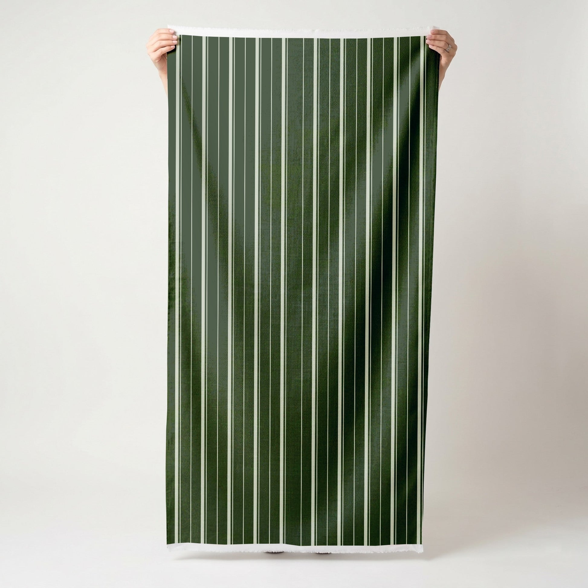 The Silk Garden Evergreen Stripes - Fabric - Lemon Park