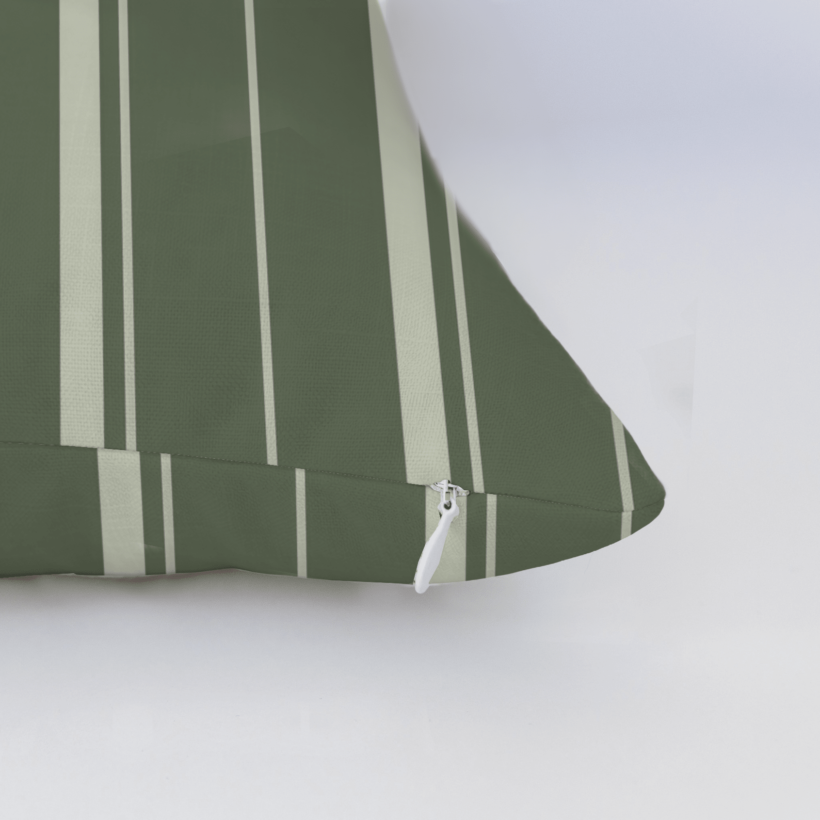The Silk Garden Evergreen Stripes Throw Pillow - Lemon Park
