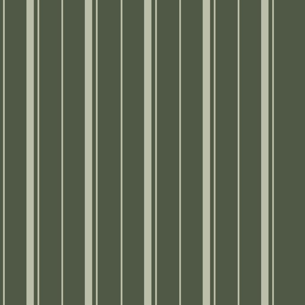 The Silk Garden Evergreen Stripes Wallpaper - Lemon Park