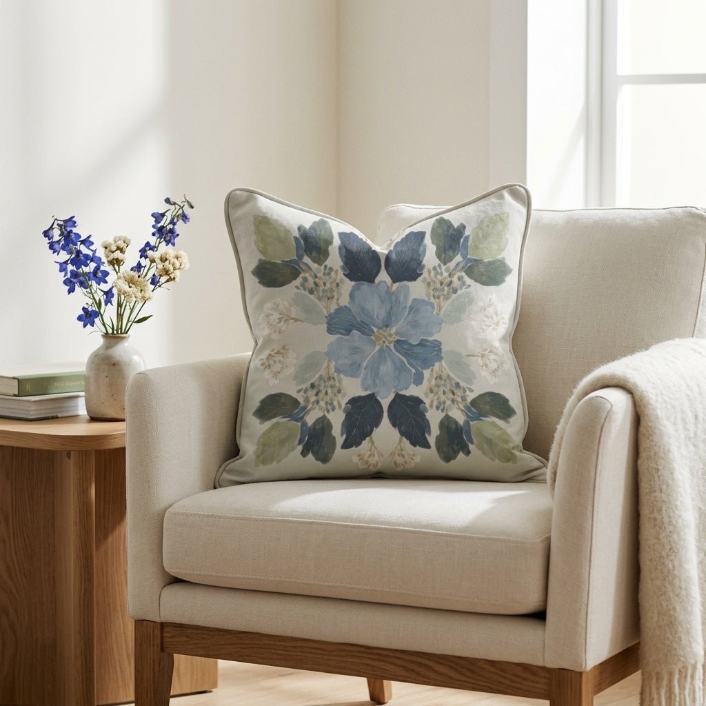 The Silk Garden Leaves Throw Pillow - Lemon Park