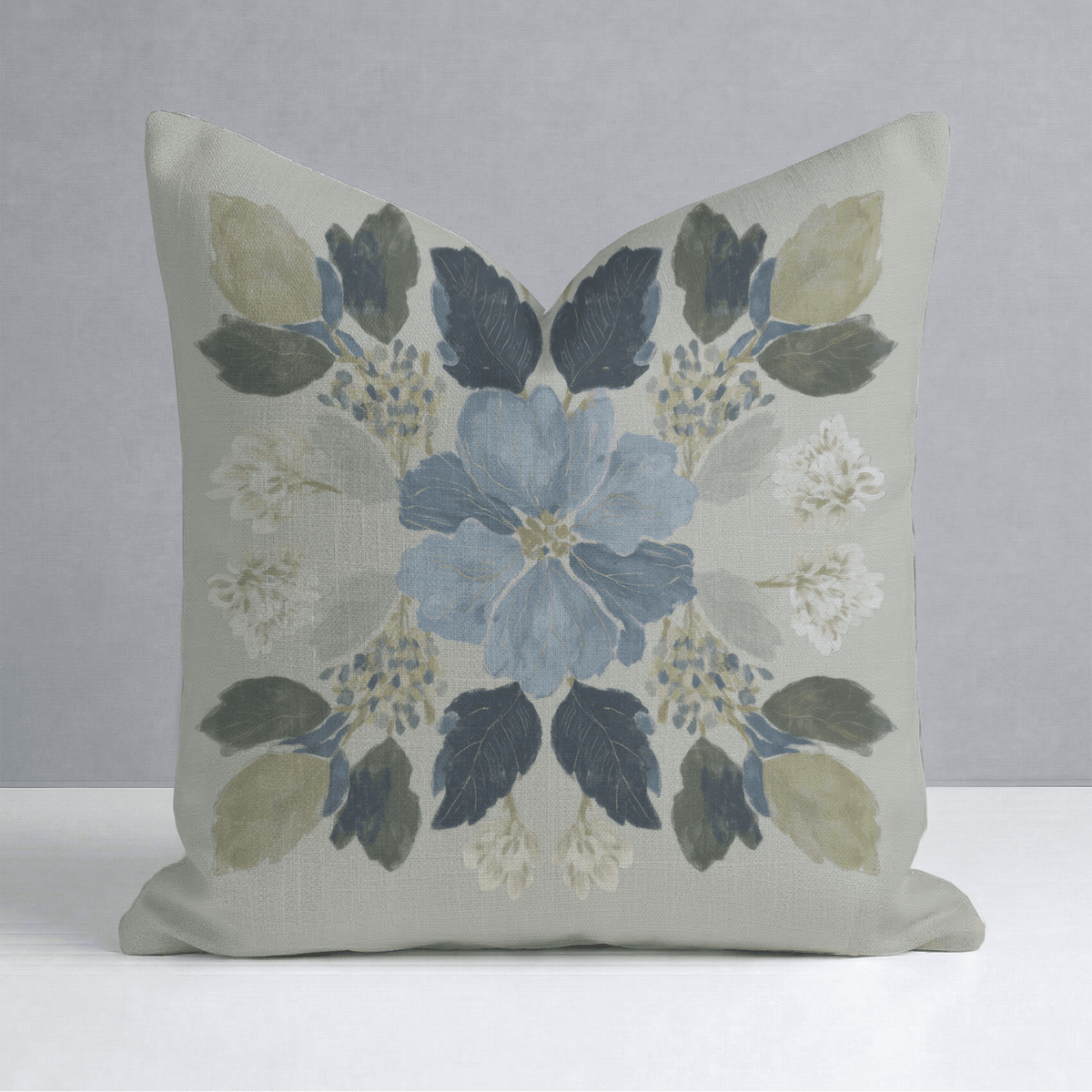 The Silk Garden Leaves Throw Pillow - Lemon Park