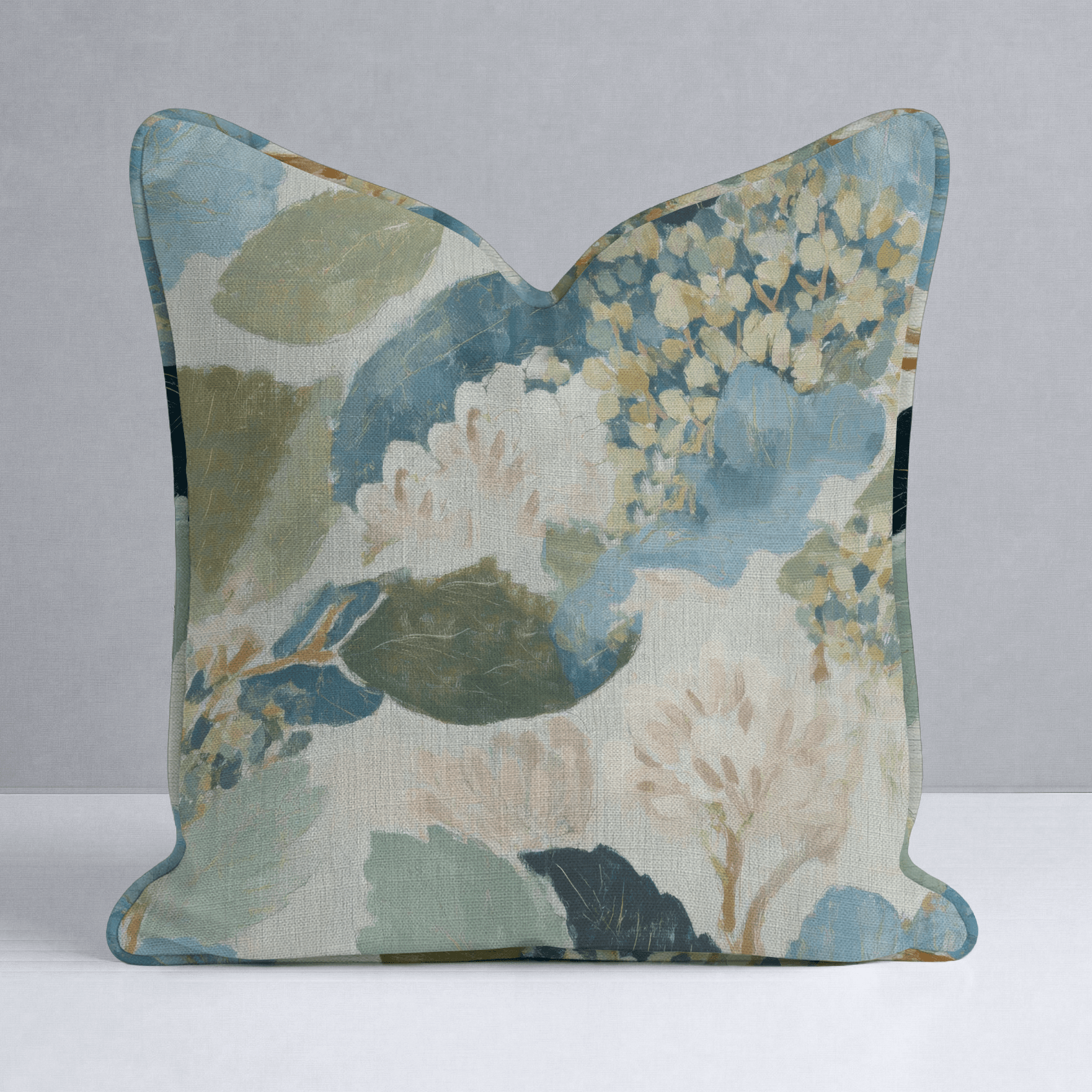 The Silk Garden Pattern Throw Pillow - Lemon Park