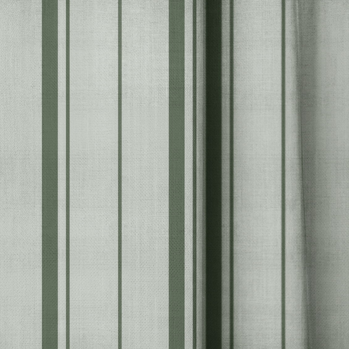 The Silk Garden Sage Stripes - Drapery - Lemon Park