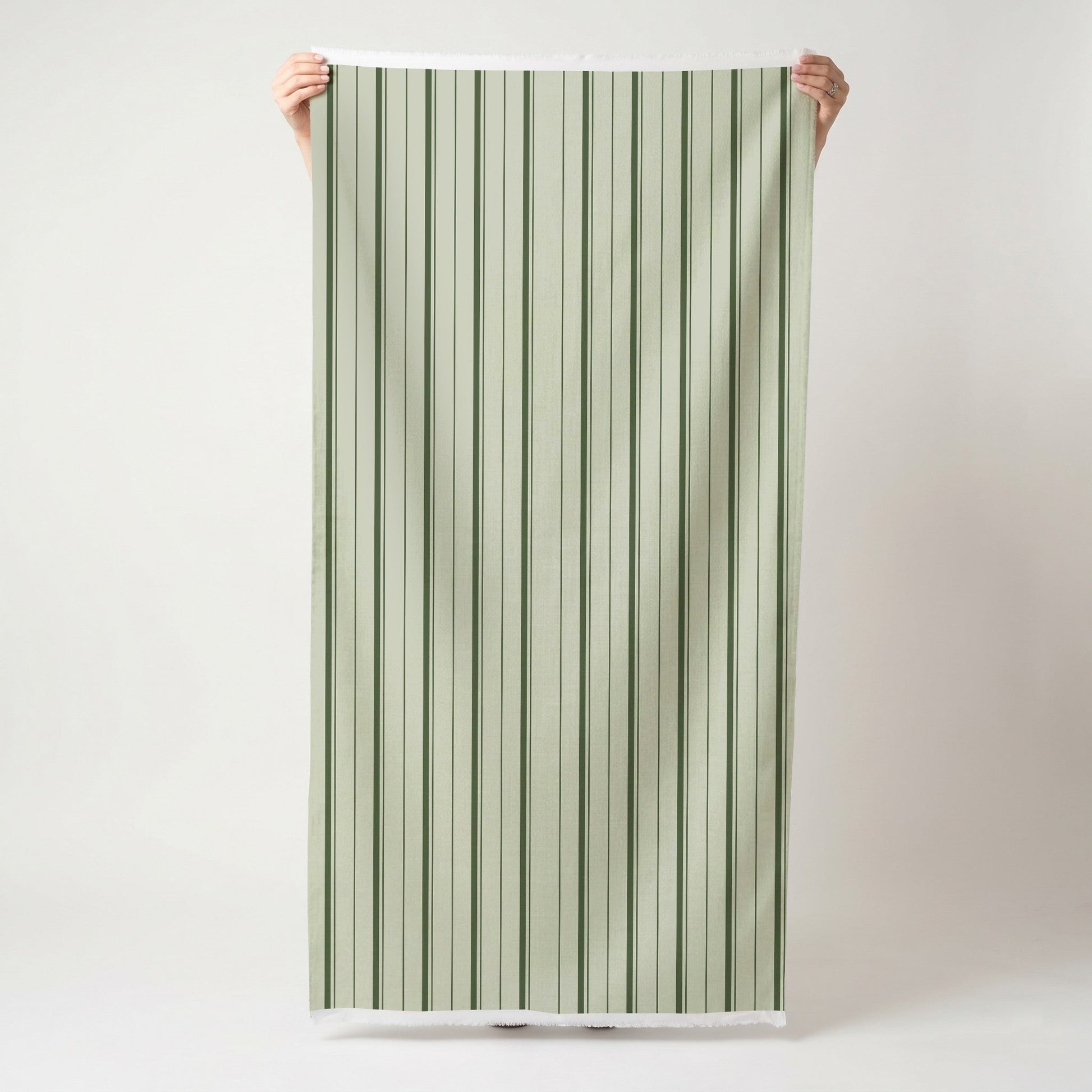 The Silk Garden Sage Stripes - Fabric - Lemon Park