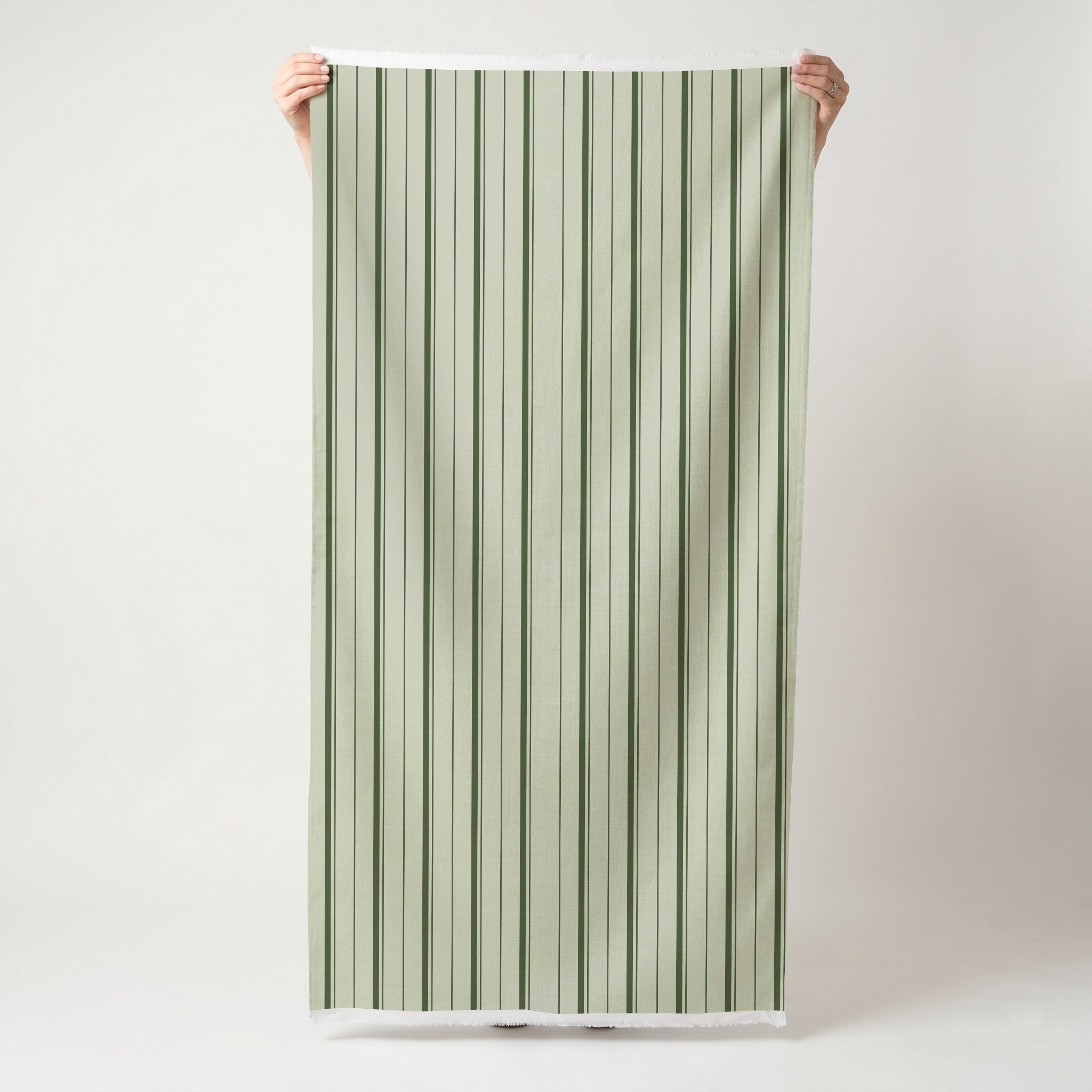 The Silk Garden Sage Stripes - Fabric - Lemon Park