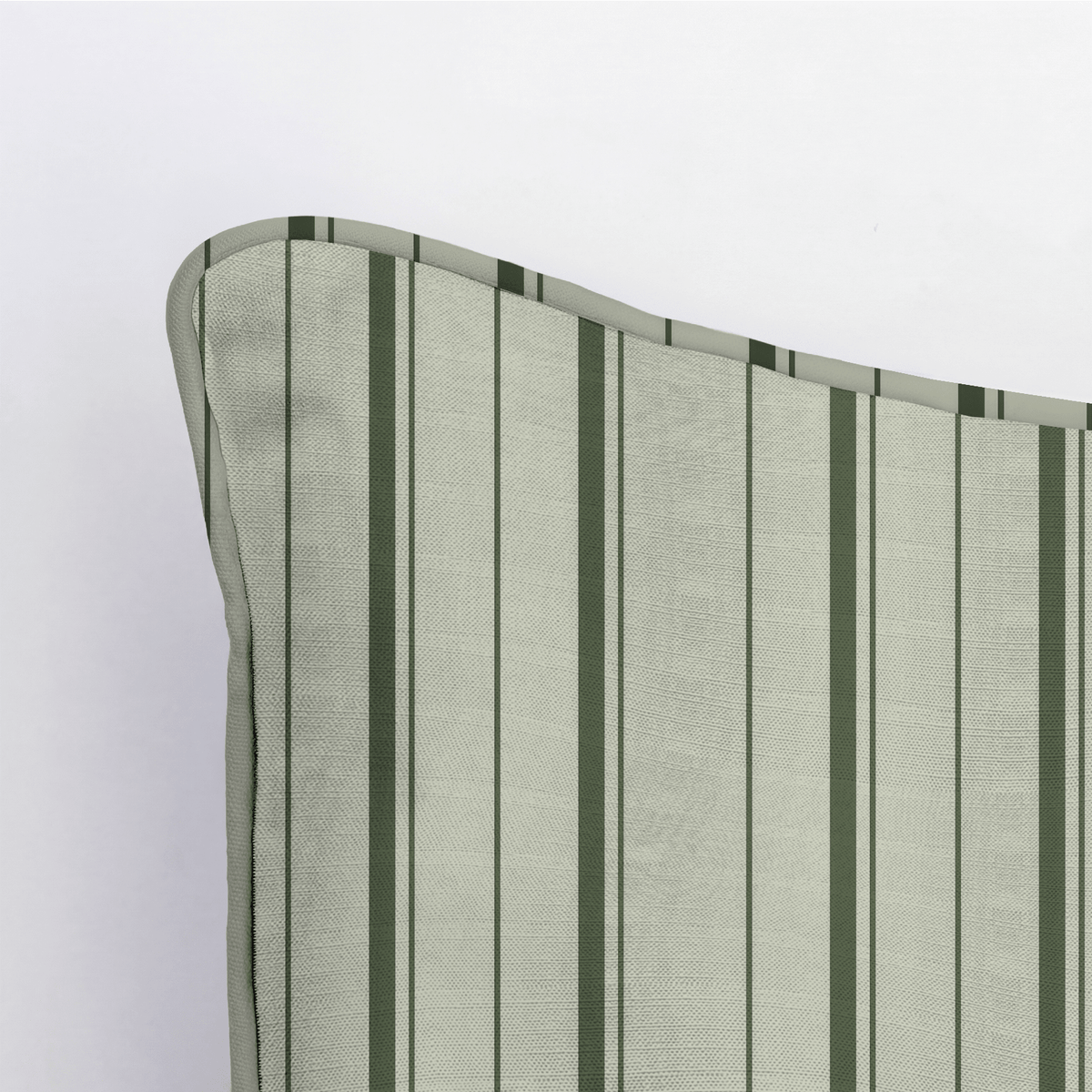 The Silk Garden Sage Stripes Throw Pillow - Lemon Park