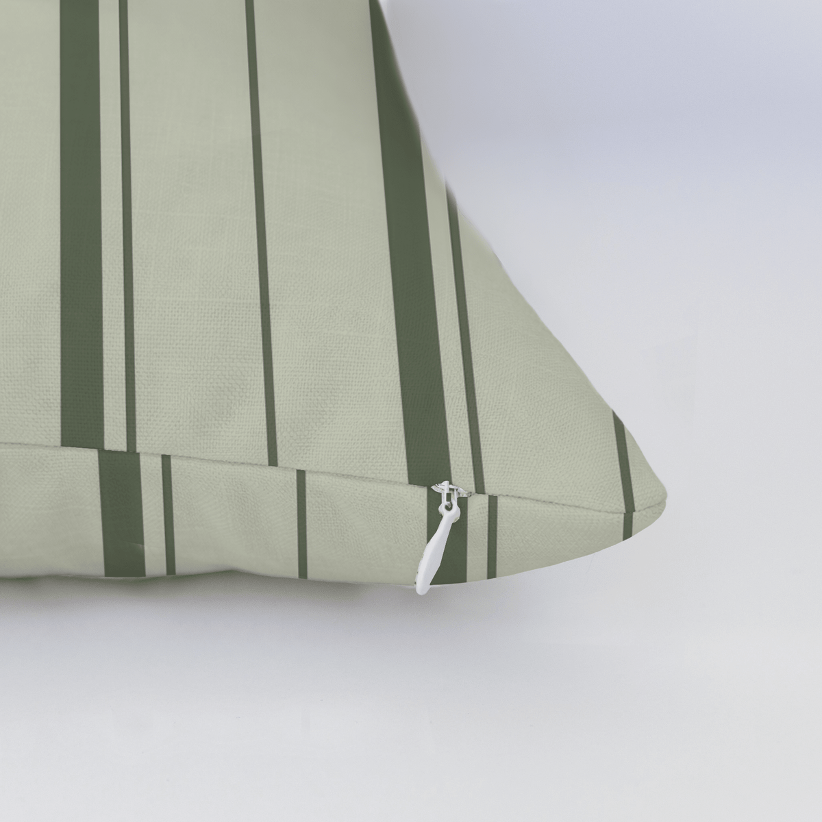The Silk Garden Sage Stripes Throw Pillow - Lemon Park