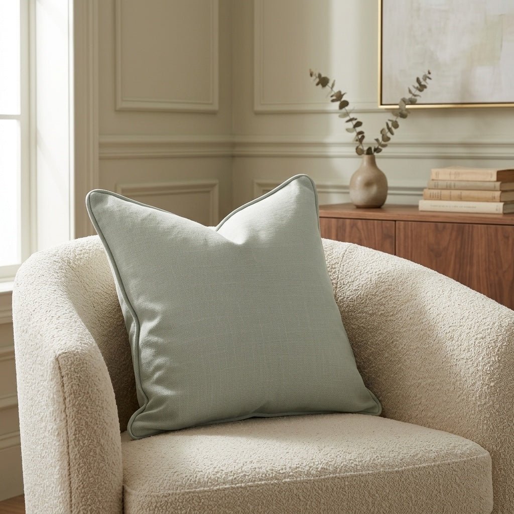 The Silk Garden Sage Throw Pillow - Lemon Park