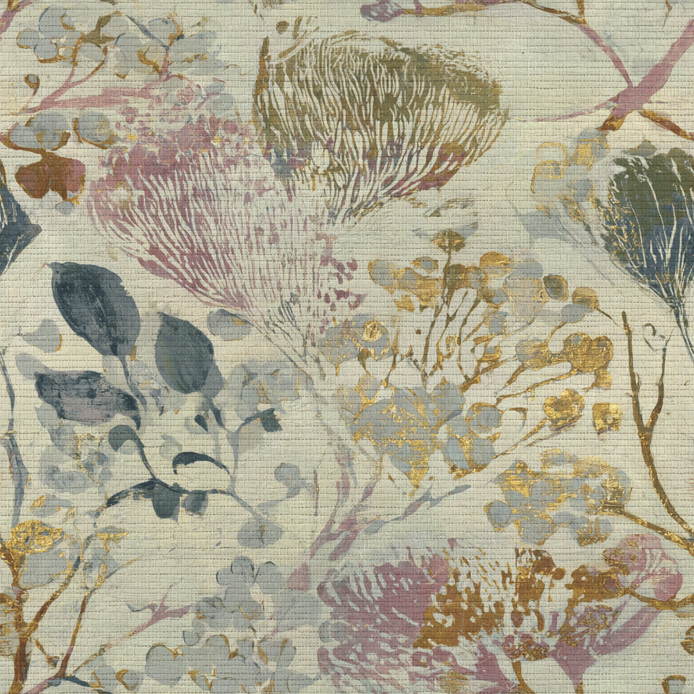 The Soft Green Faux Grasscloth Wallpaper