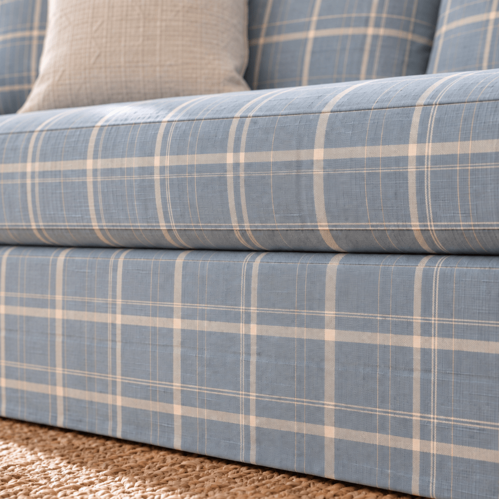 The Theodore Sofa in Benjamin Gingham - Lemon Park