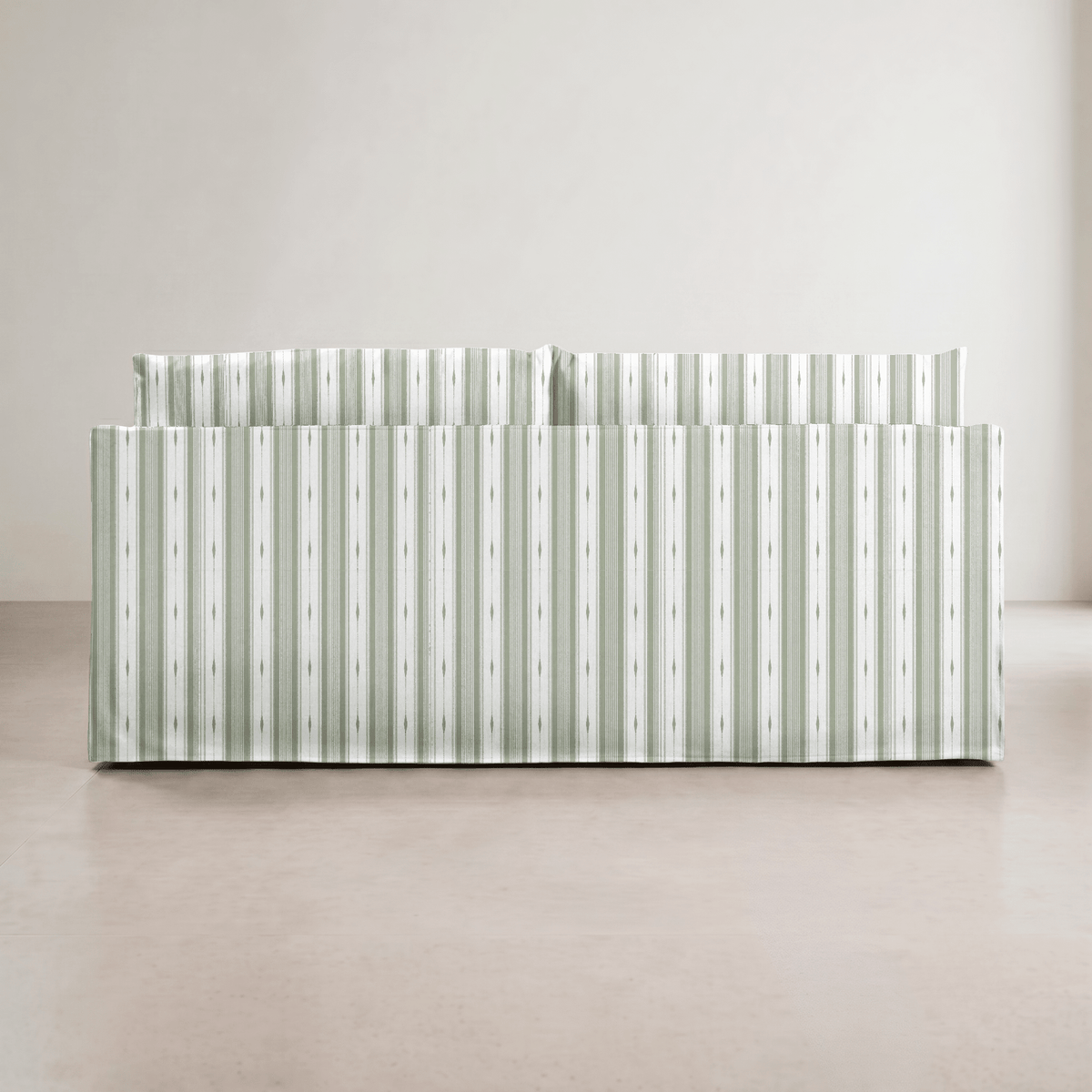 The Theodore Sofa in Blue Dresses Lemongrass Stripes - Lemon Park