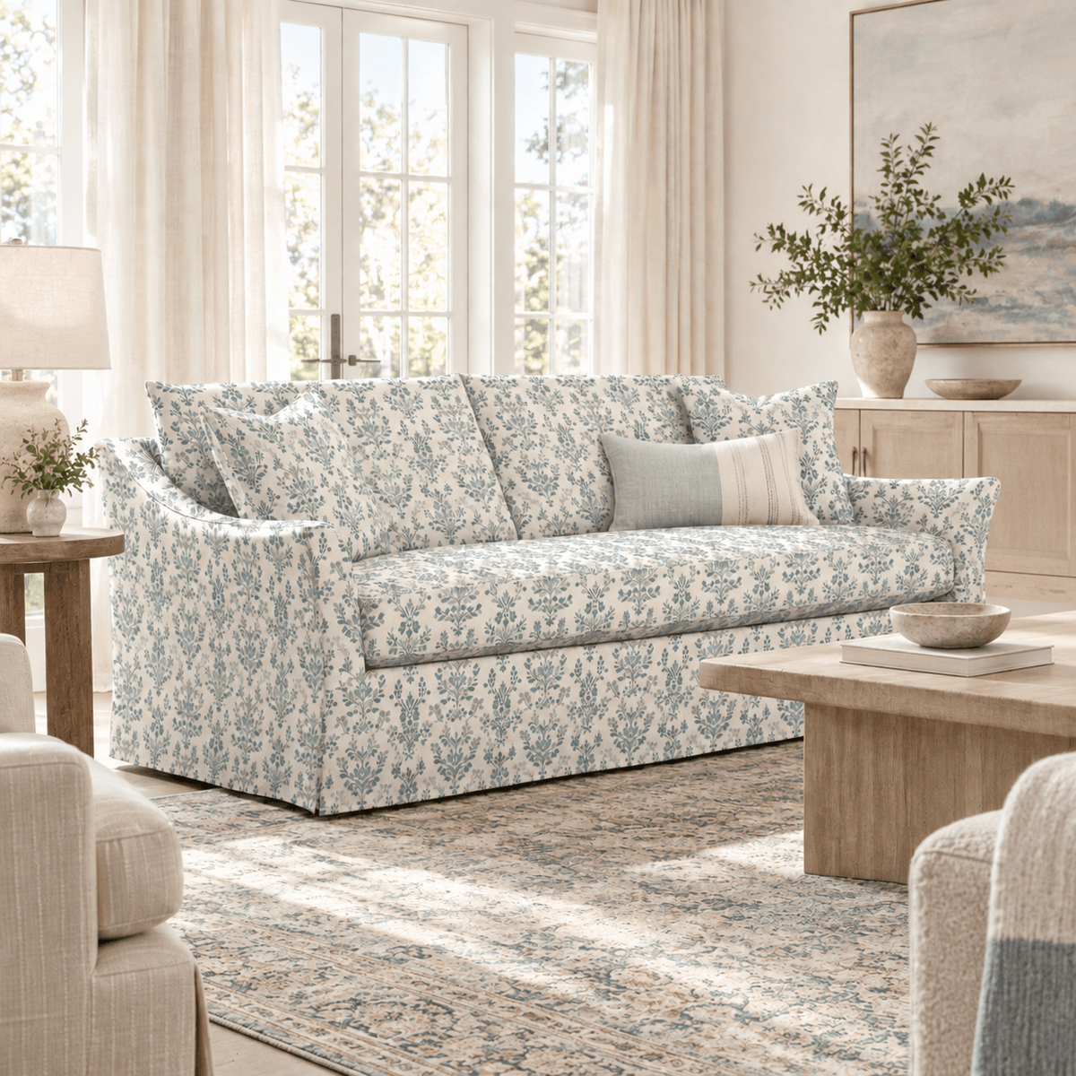 The Theodore Sofa in Eden - Lemon Park