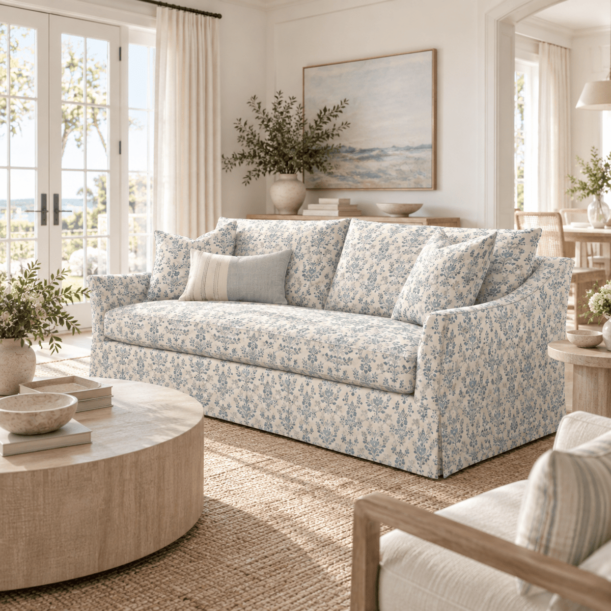 The Theodore Sofa in Eden - Lemon Park