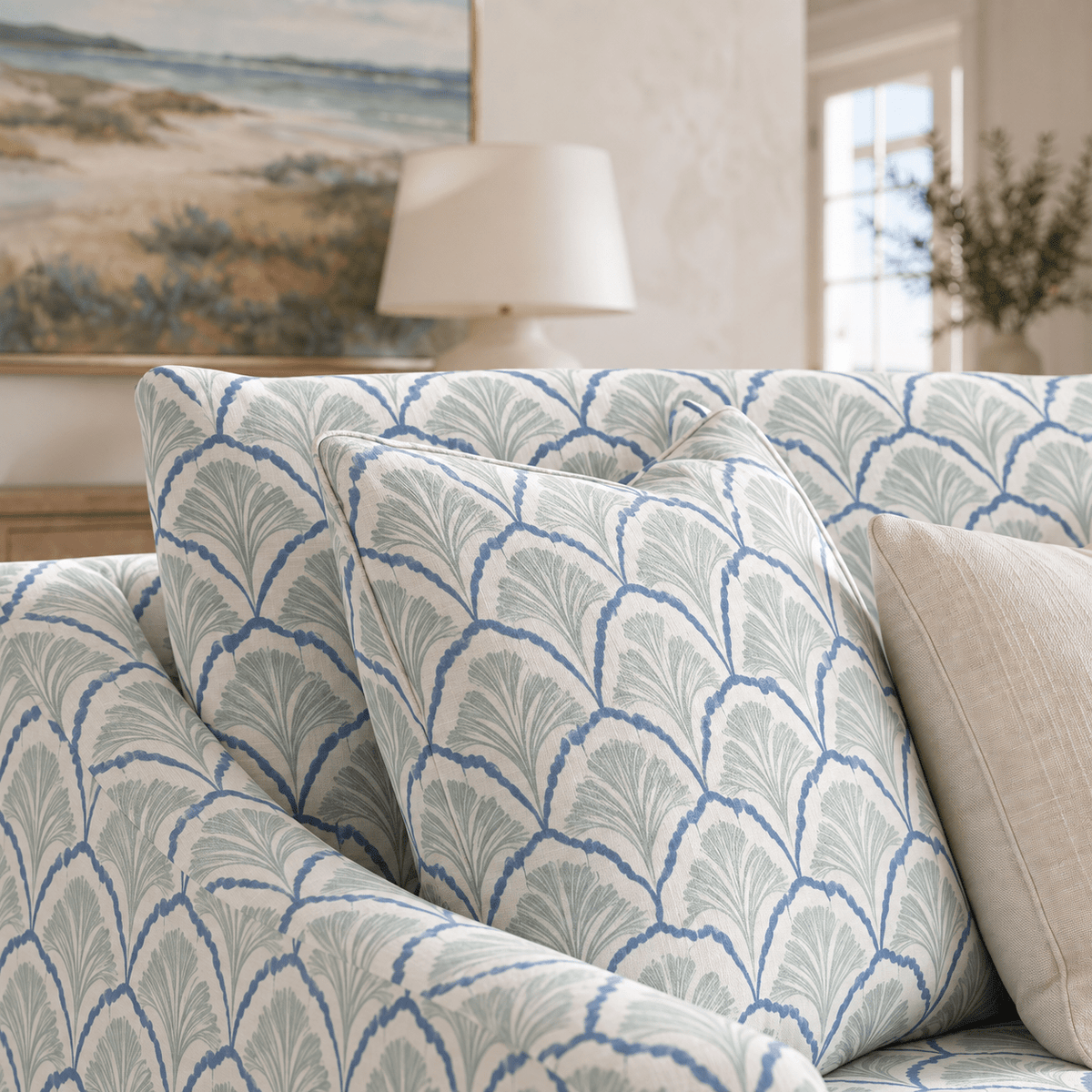 The Theodore Sofa in Hint Of Lime Sprouts - Lemon Park