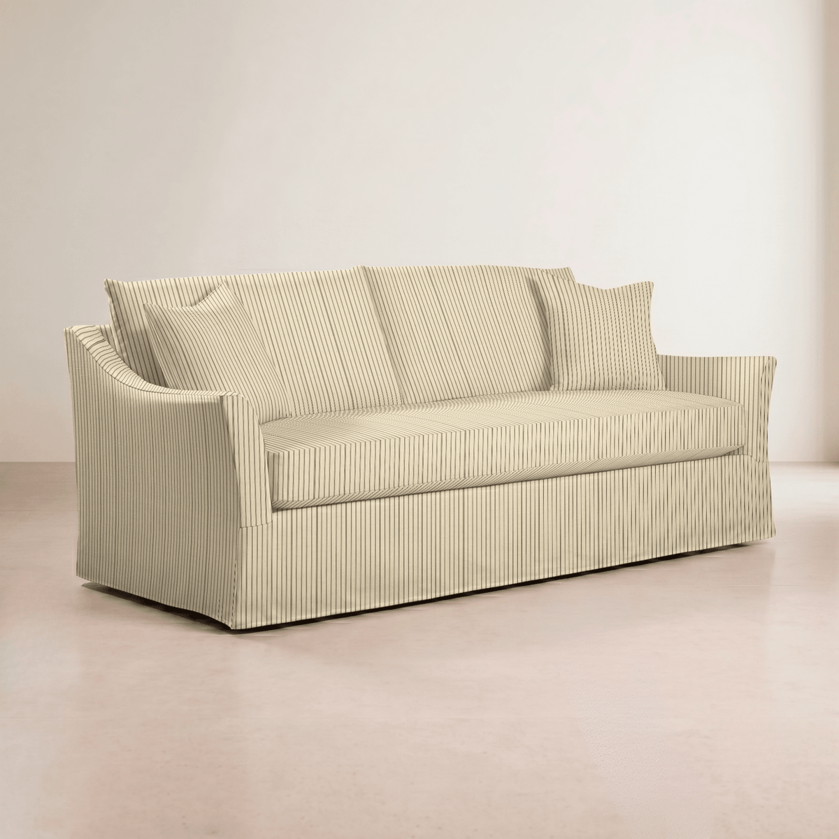 The Theodore Sofa in Jude Pinstripe - Lemon Park