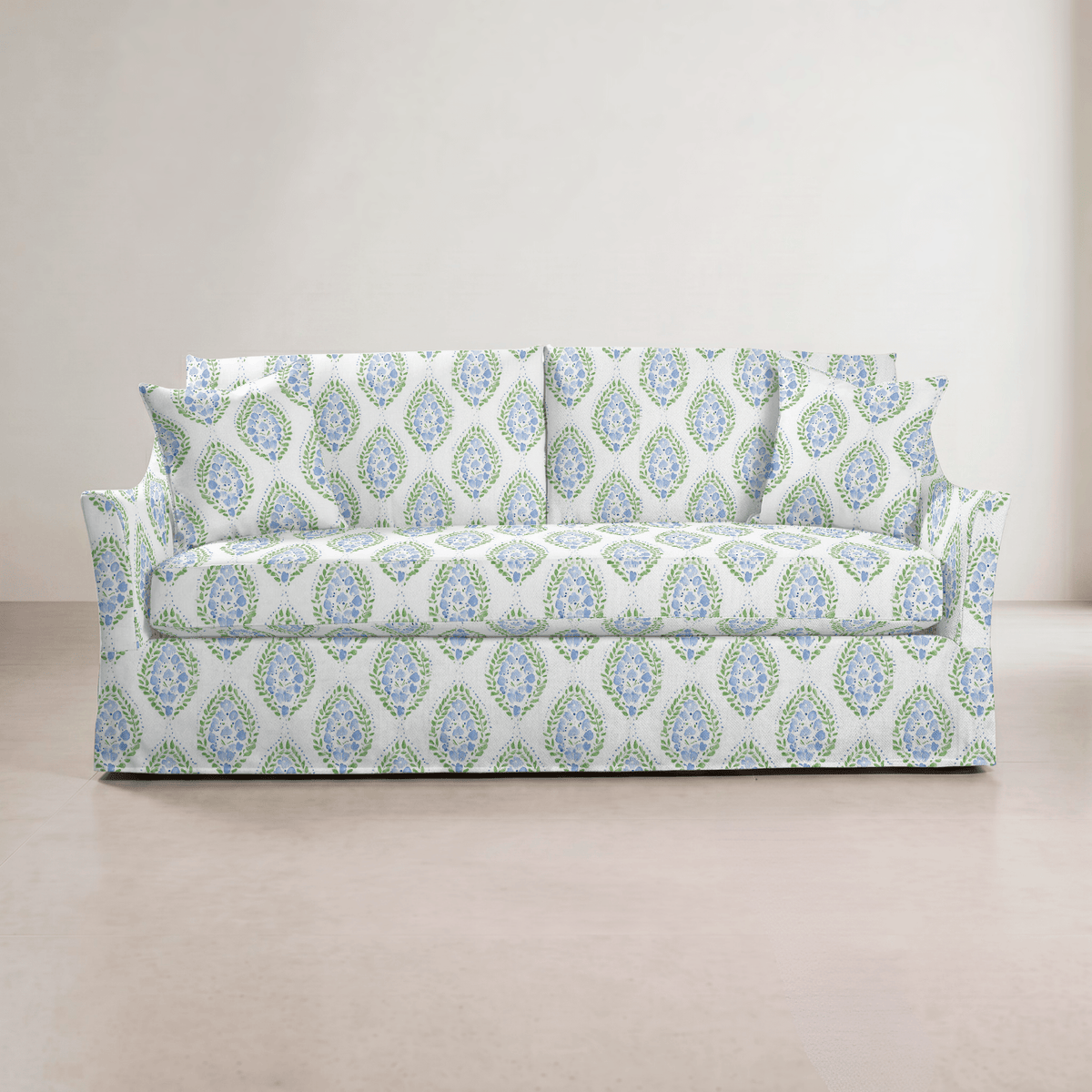 The Theodore Sofa in Leaf Me Be - Lemon Park