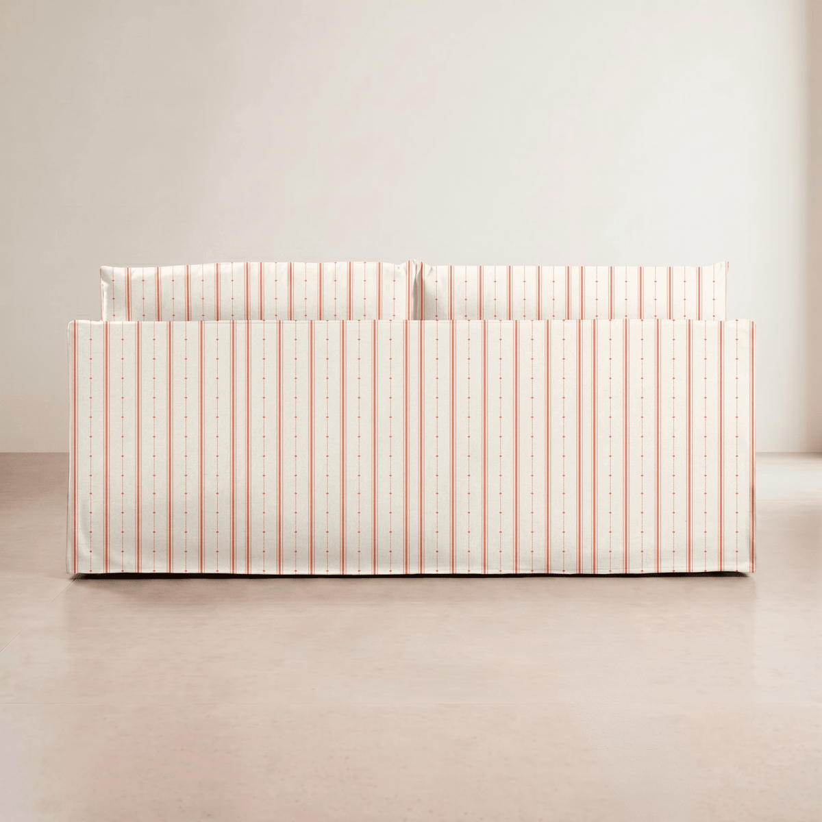 The Theodore Sofa in Orange County Terracotta Stripes - Lemon Park