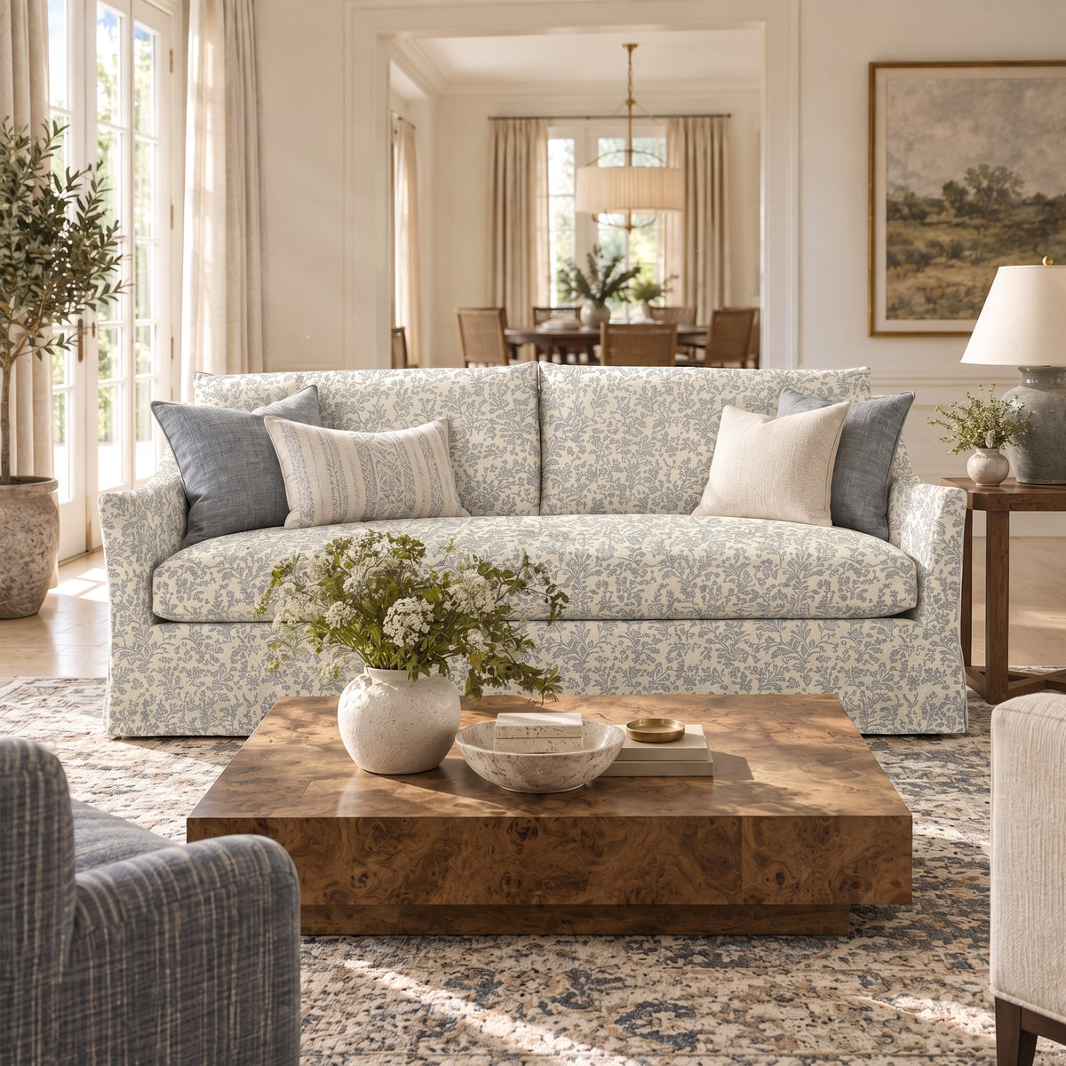 The Theodore Sofa in Ruby Nell - Lemon Park
