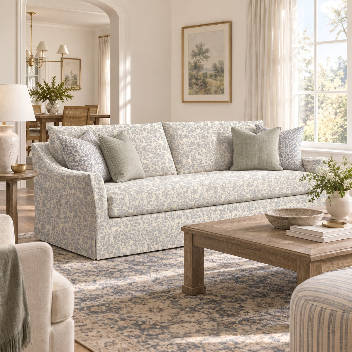 The Theodore Sofa in Ruby Nell - Lemon Park